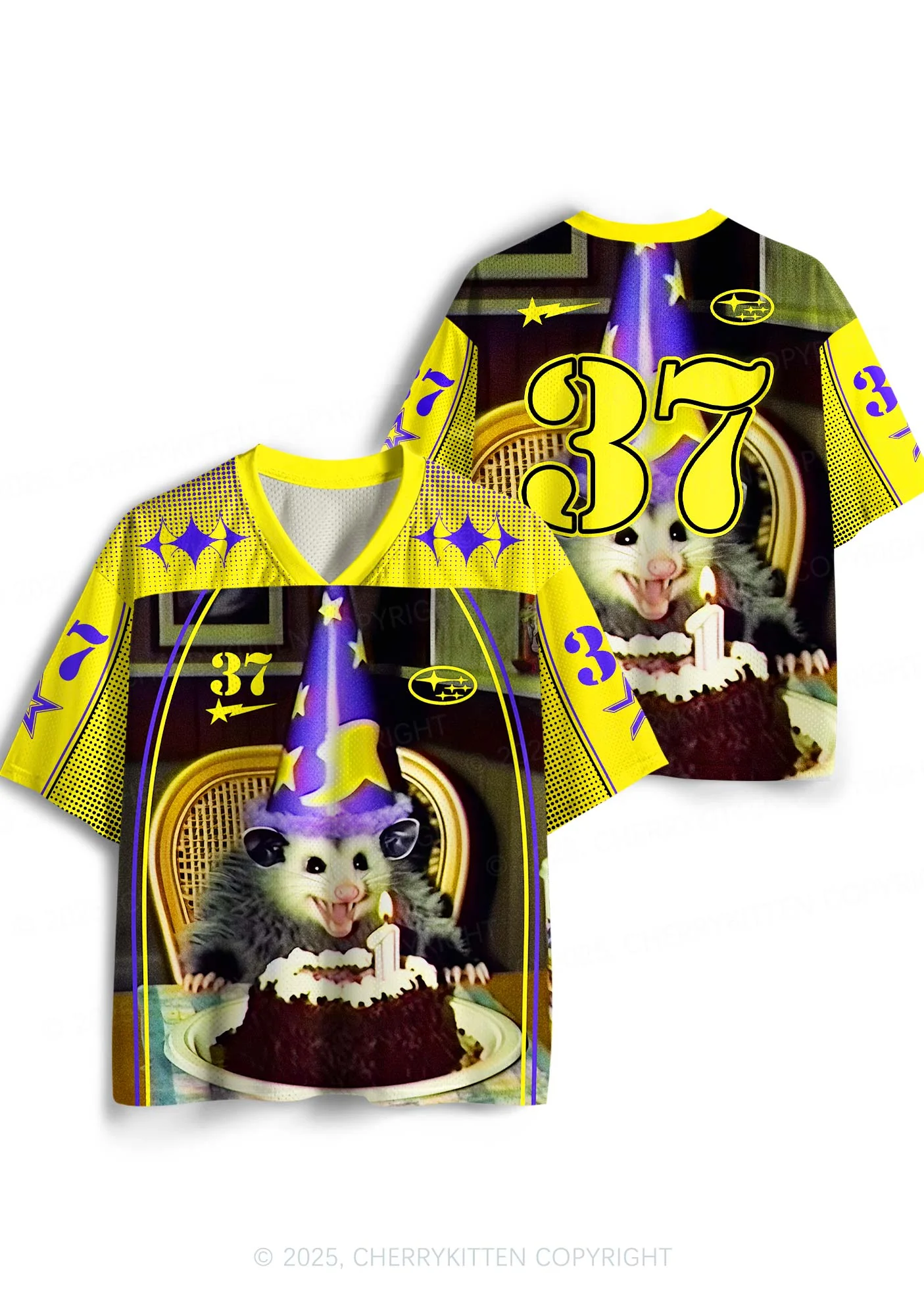 Custom Birthday Rat Y2K Sport Jersey Shirts Cherrykitten - Image 3