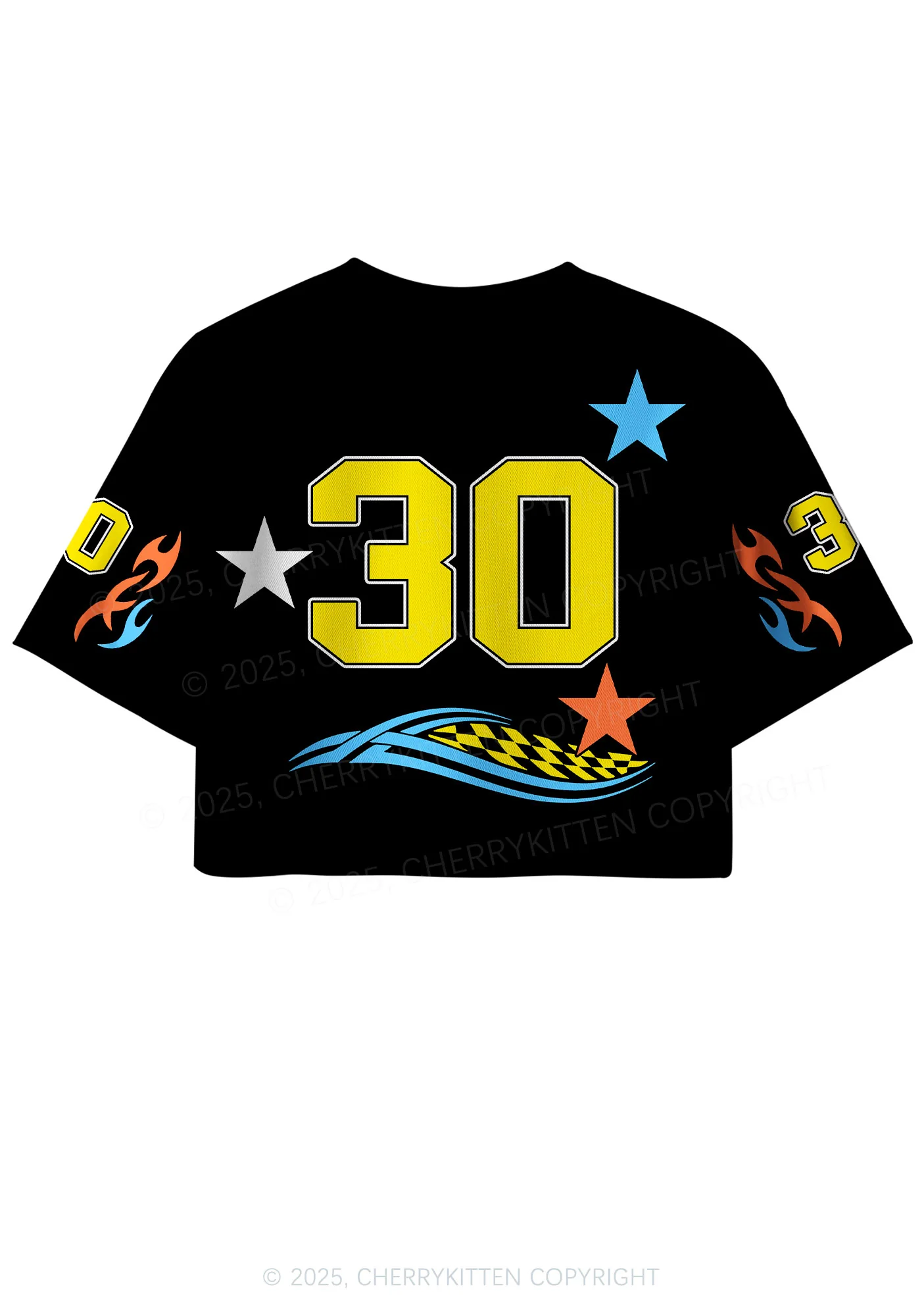 Custom Black ACAB Cats Y2K Crop Sport Jersey Shirts Cherrykitten - Image 3