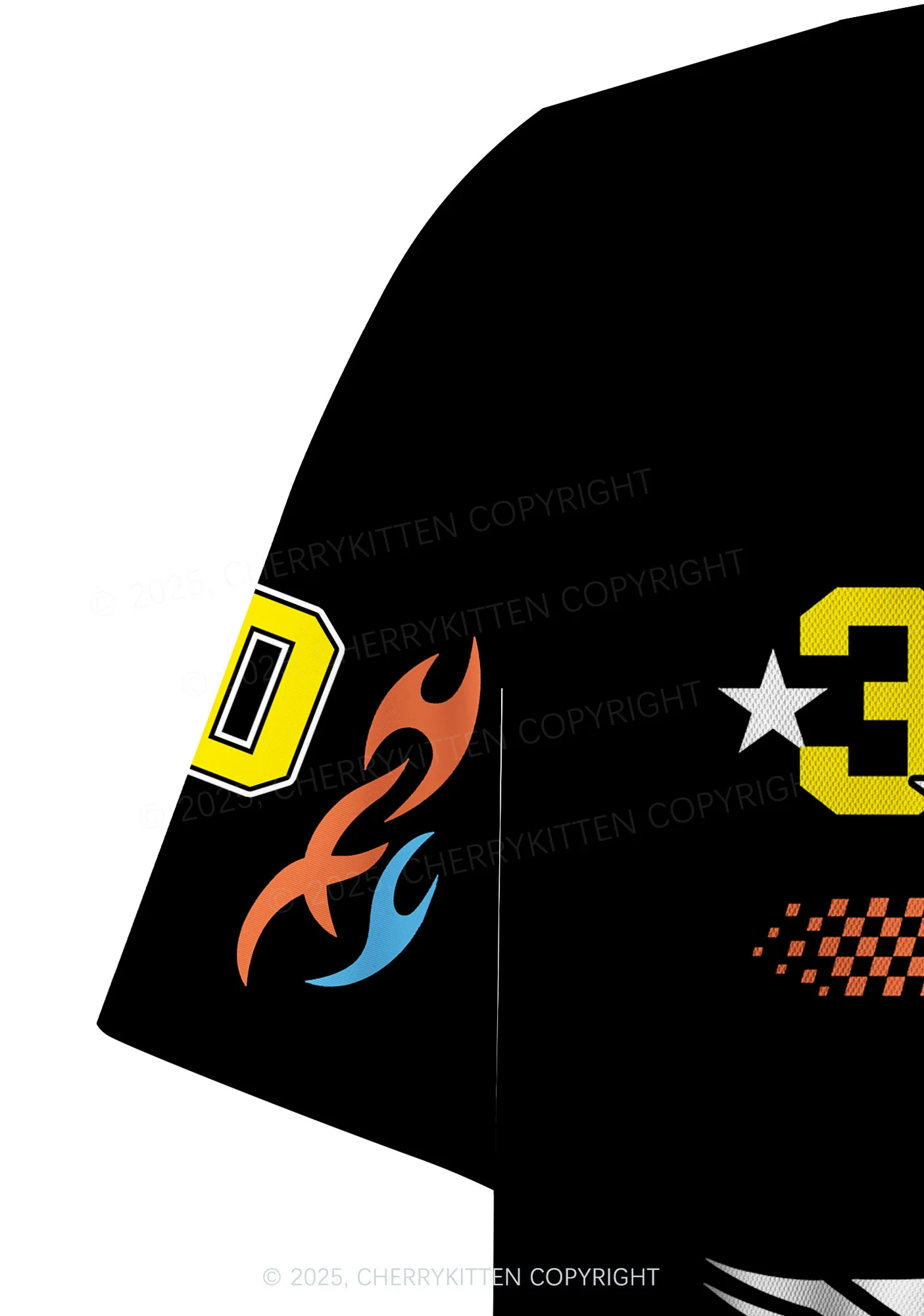 Custom Black ACAB Cats Y2K Crop Sport Jersey Shirts Cherrykitten - Image 6