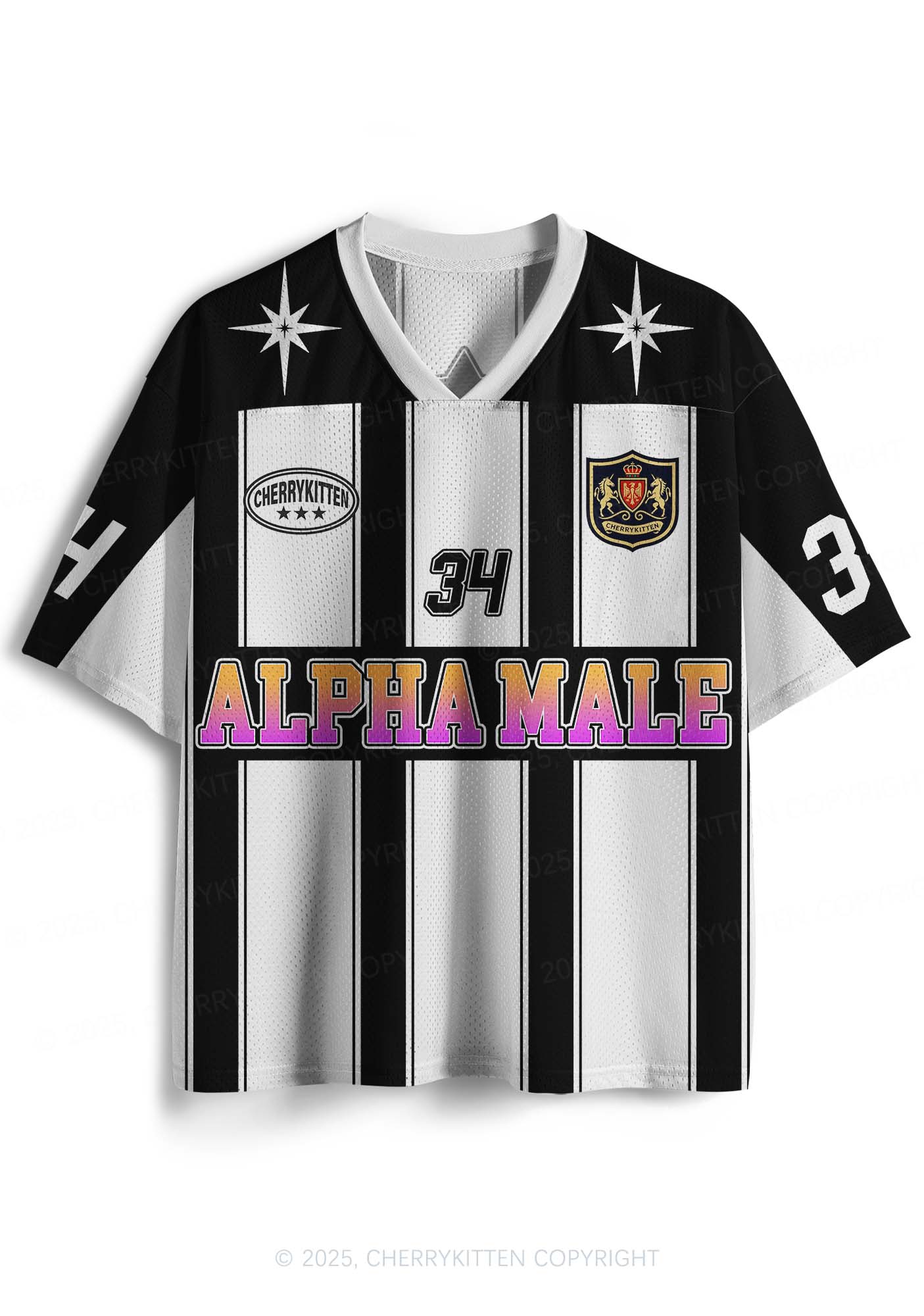 Custom Black Alpha Male Y2K Sport Jersey Shirts Cherrykitten - Image 2