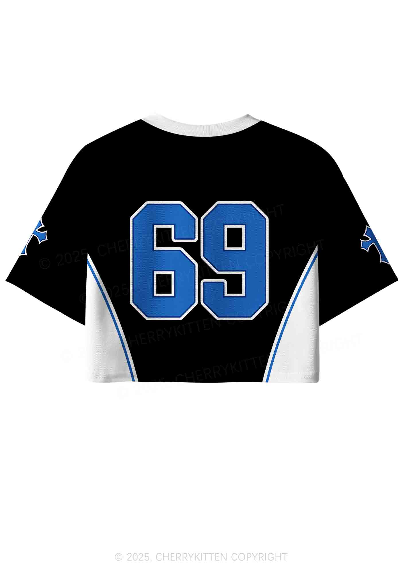 Custom Black Cxxt Y2K Crop Sport Jersey Shirts Cherrykitten - Image 4