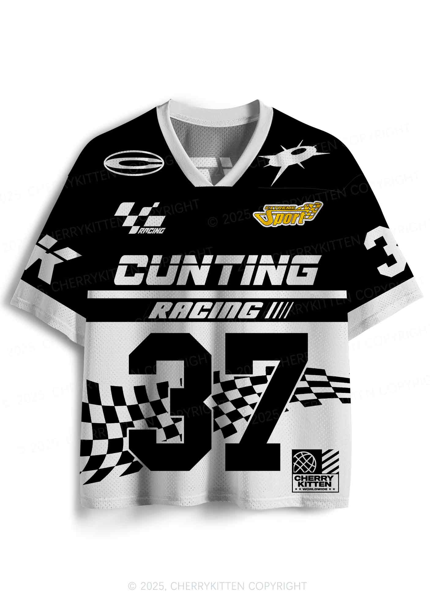 Custom Black Cxxting Racing Y2K Sport Jersey Shirts Cherrykitten - Image 2