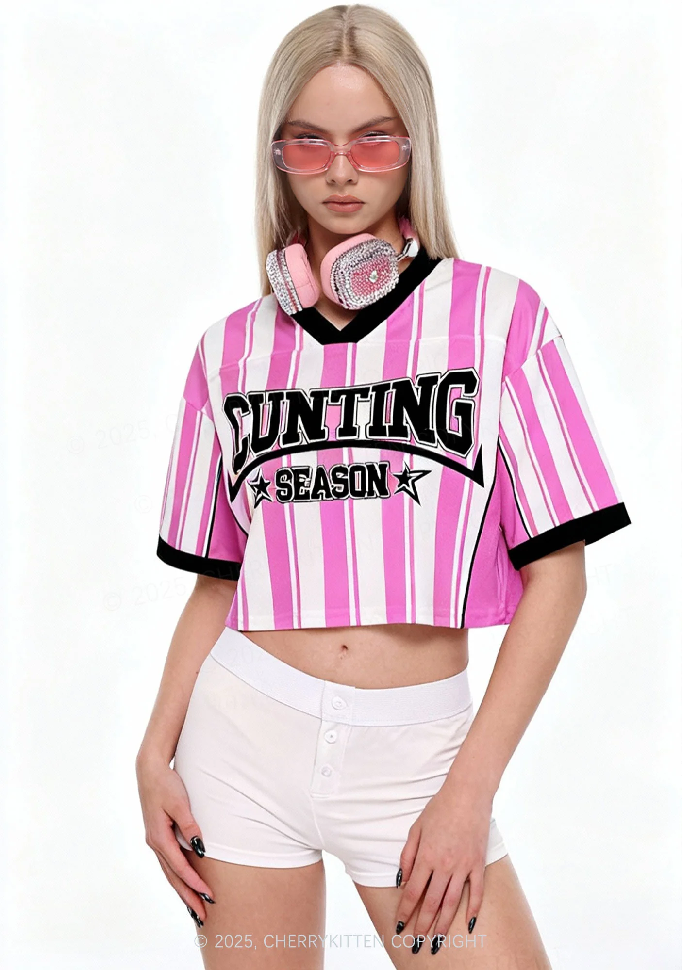 Custom Black Cxxting Season Y2K Crop Sport Jersey Shirts Cherrykitten - Image 2