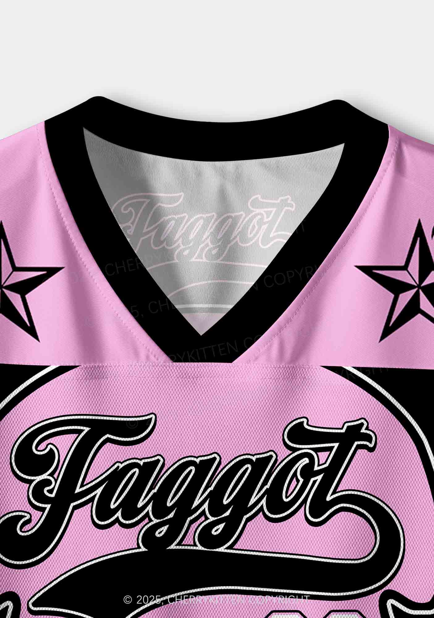 Custom Black Faggot Pride Y2K Crop Sport Jersey Shirts Cherrykitten - Image 4