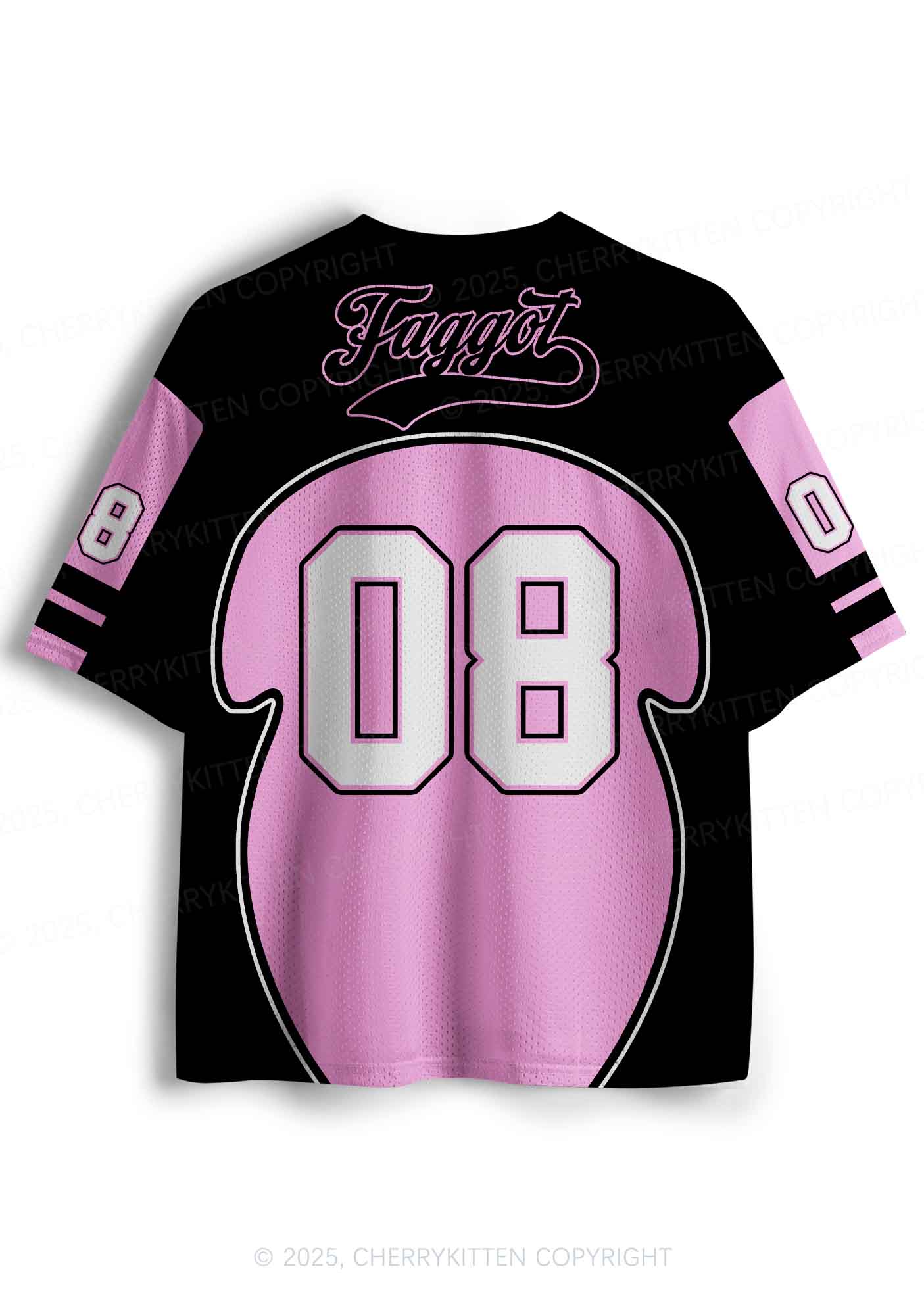 Custom Black Faggot Pride Y2K Sport Jersey Shirts Cherrykitten - Image 2