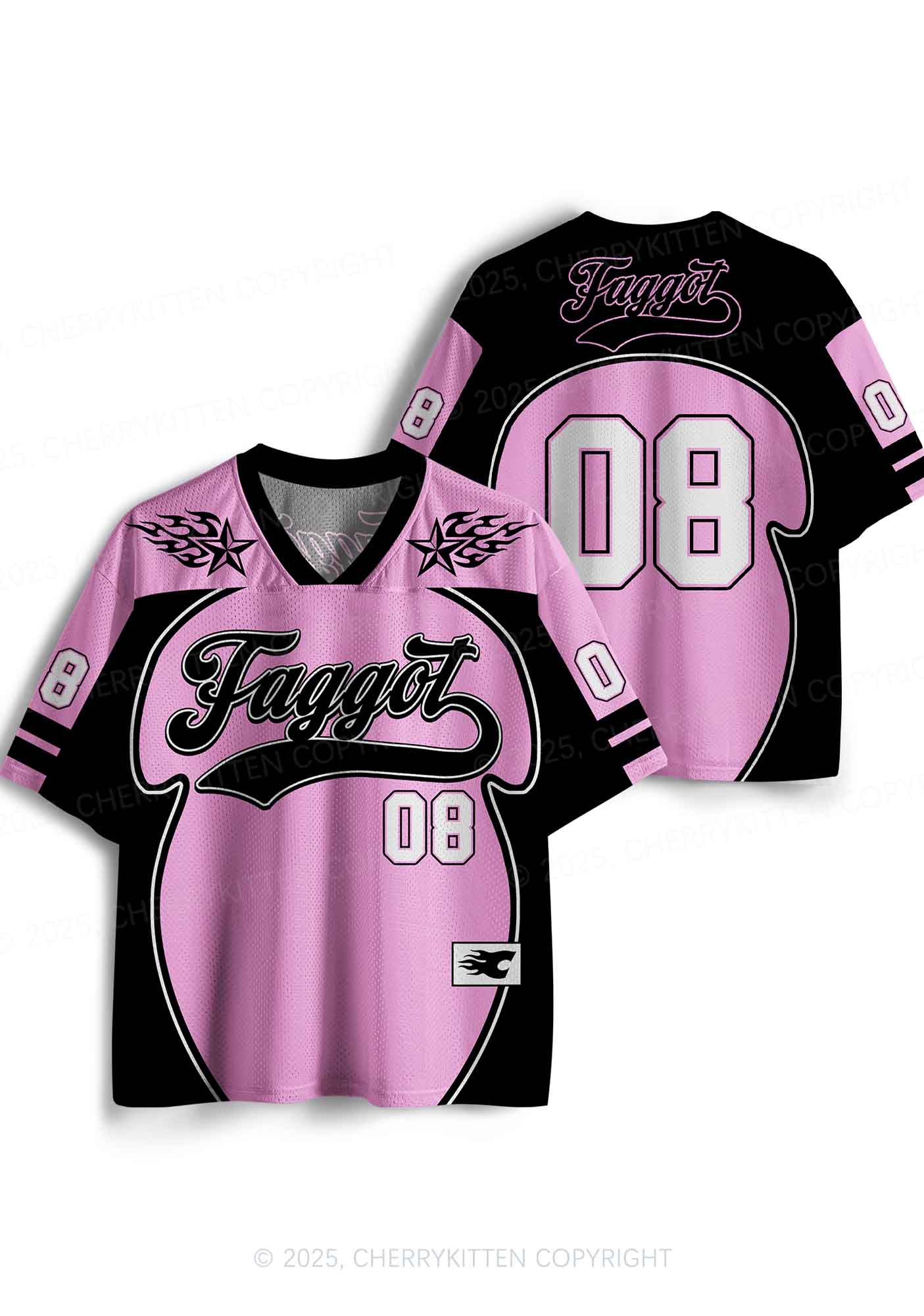 Custom Black Faggot Pride Y2K Sport Jersey Shirts Cherrykitten - Image 3