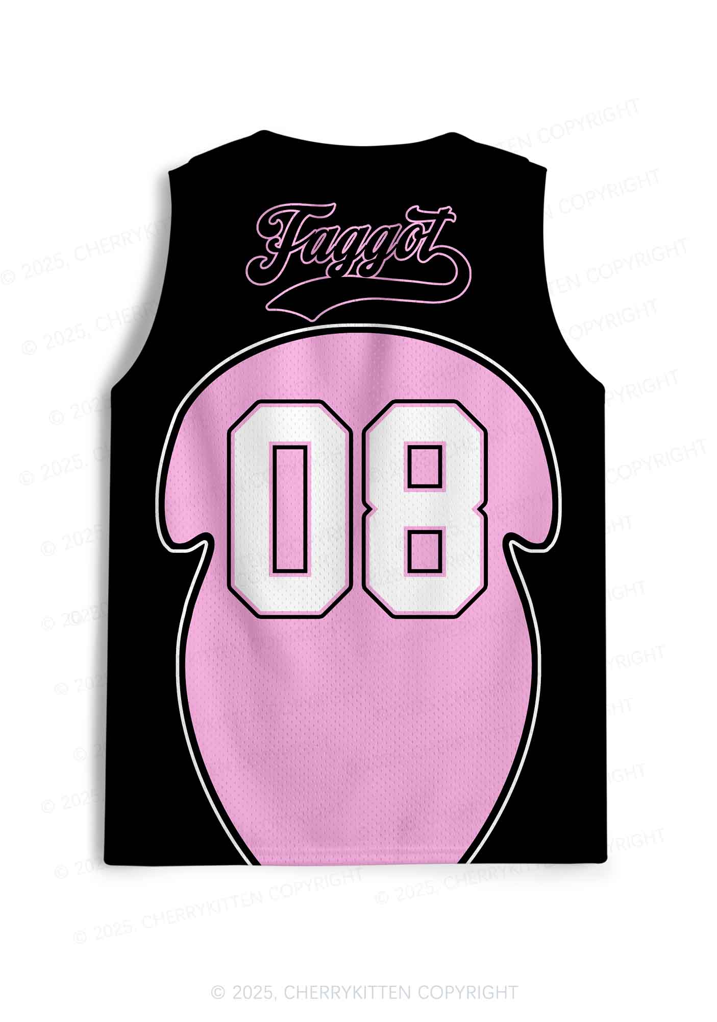 Custom Black Faggot Pride Y2K Sport Jersey Tank Cherrykitten - Image 2