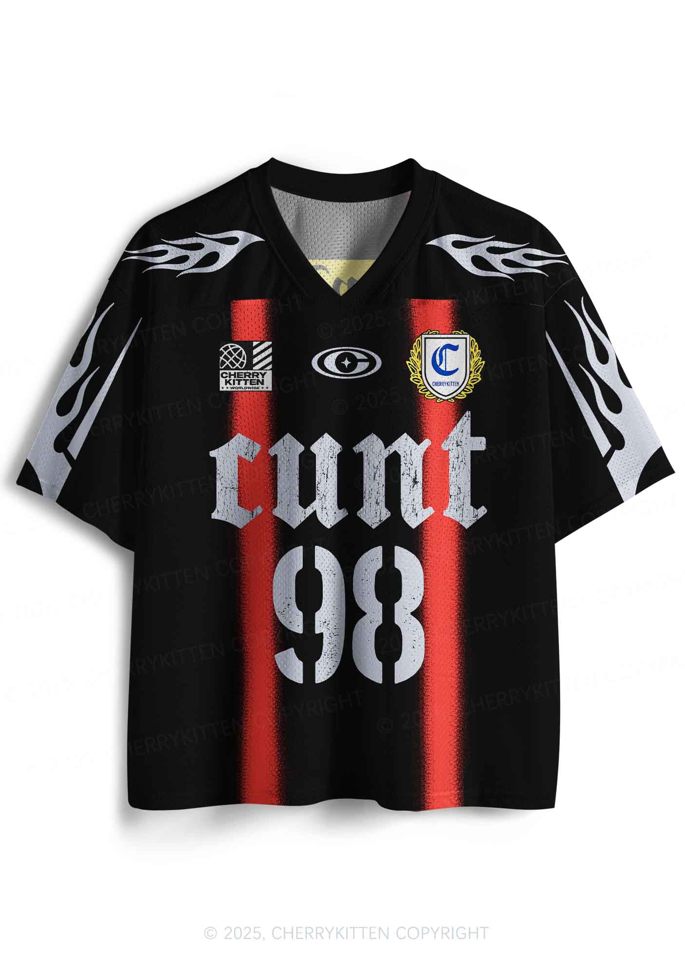 Custom Black Flame Cxxt Y2K Sport Jersey Shirts Cherrykitten - Image 2