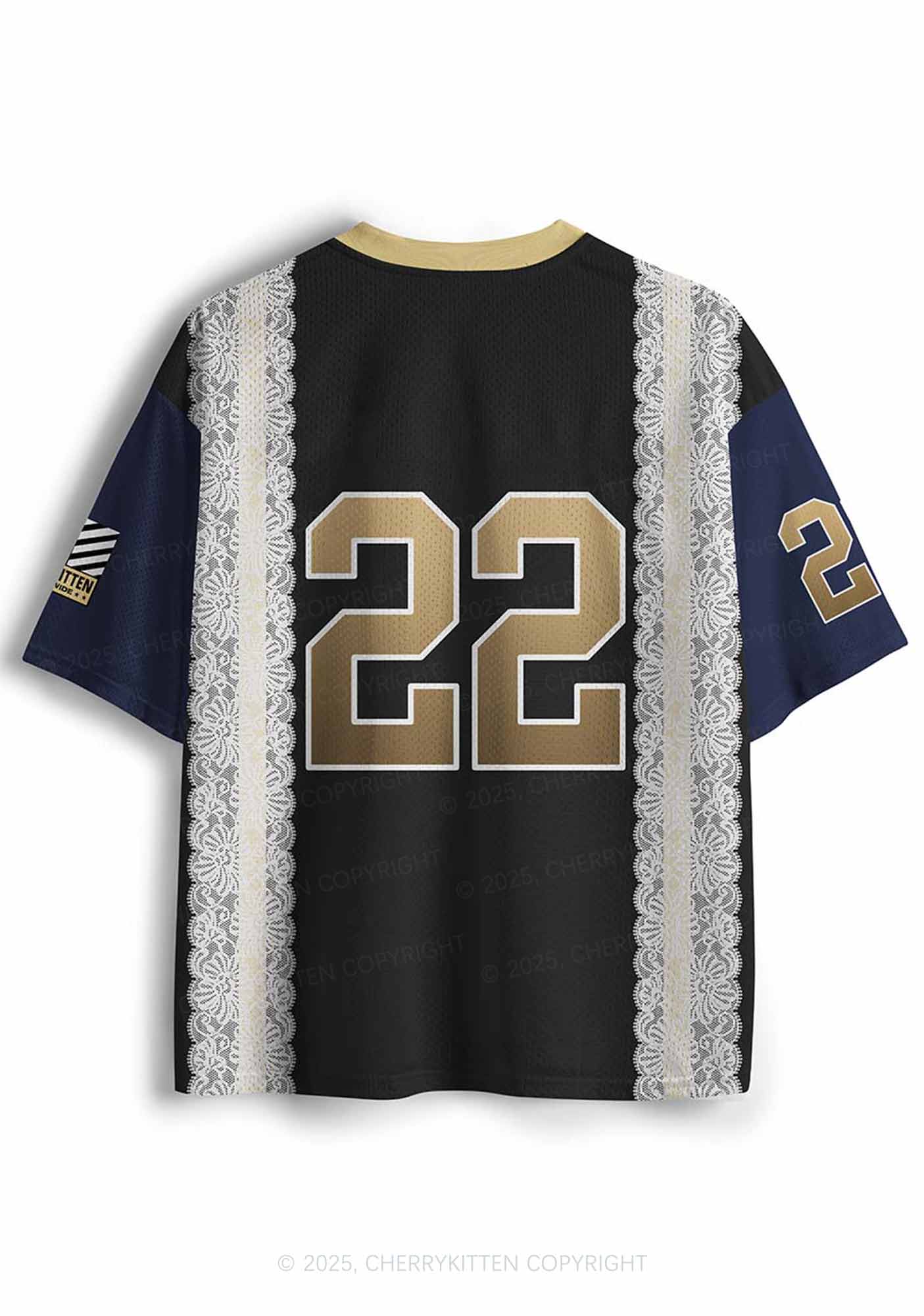 Custom Black Golden Y2K Sport Jersey Shirts Cherrykitten - Image 2