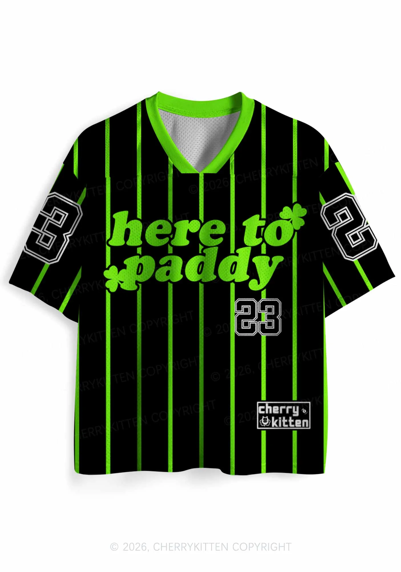 Custom Black Here To Paddy St Patricks Y2K Sport Jersey Shirts Cherrykitten - Image 3