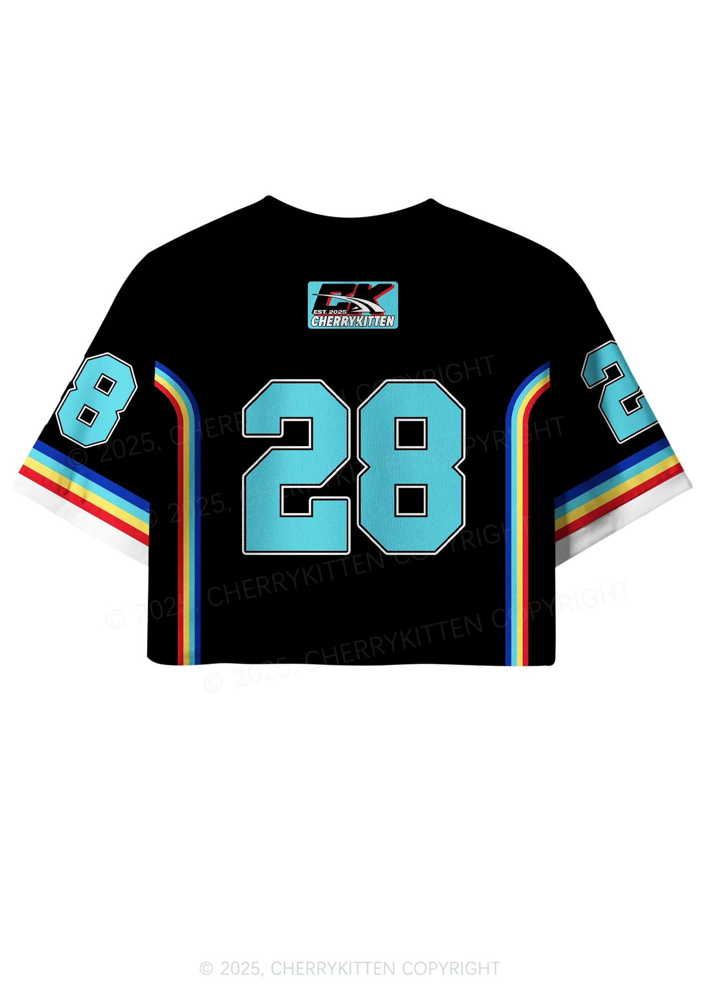 Custom Black Hubby Valentine's Day Y2K Crop Sport Jersey Shirts Cherrykitten - Image 2