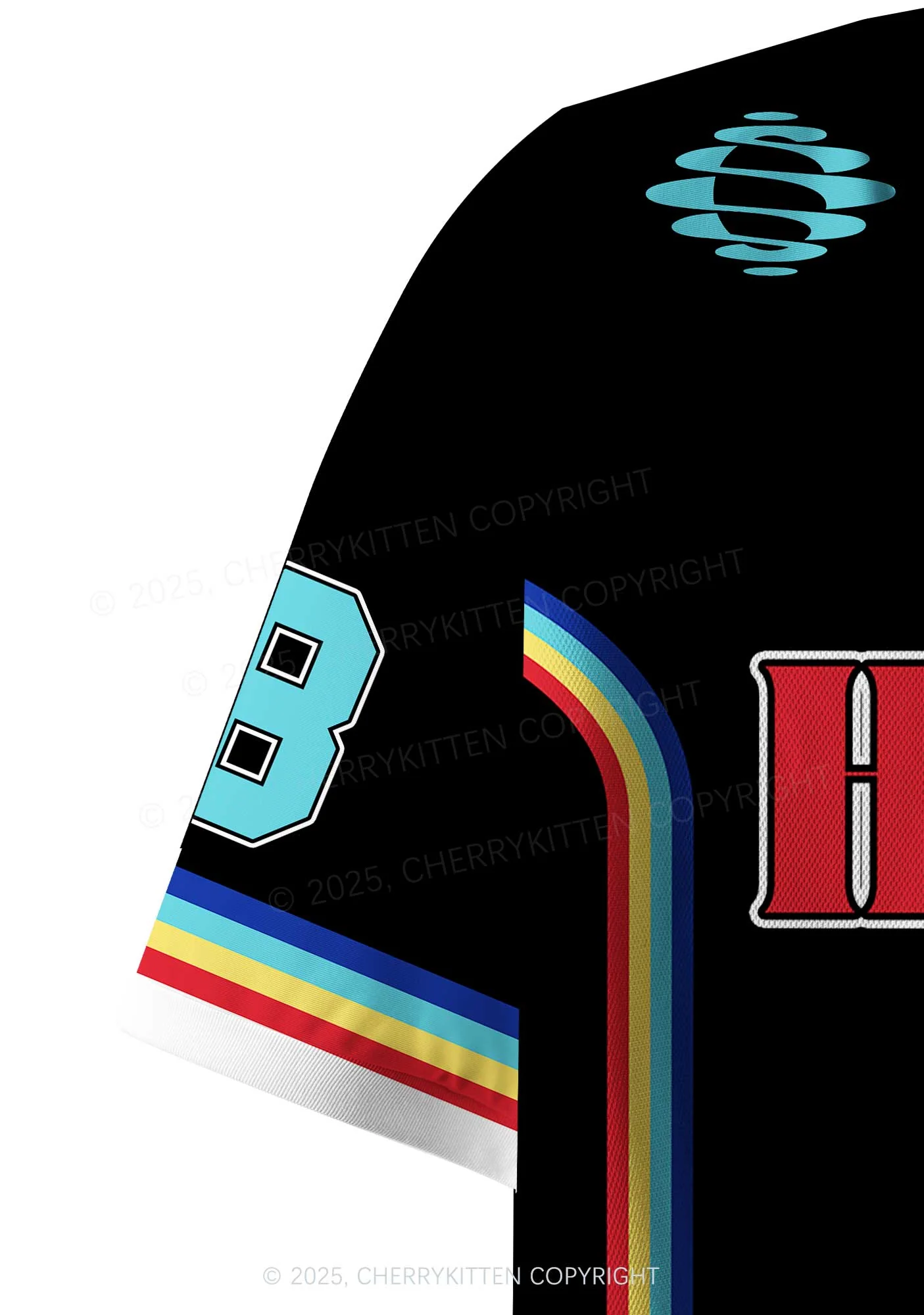 Custom Black Hubby Valentine's Day Y2K Sport Jersey Shirts Cherrykitten - Image 6