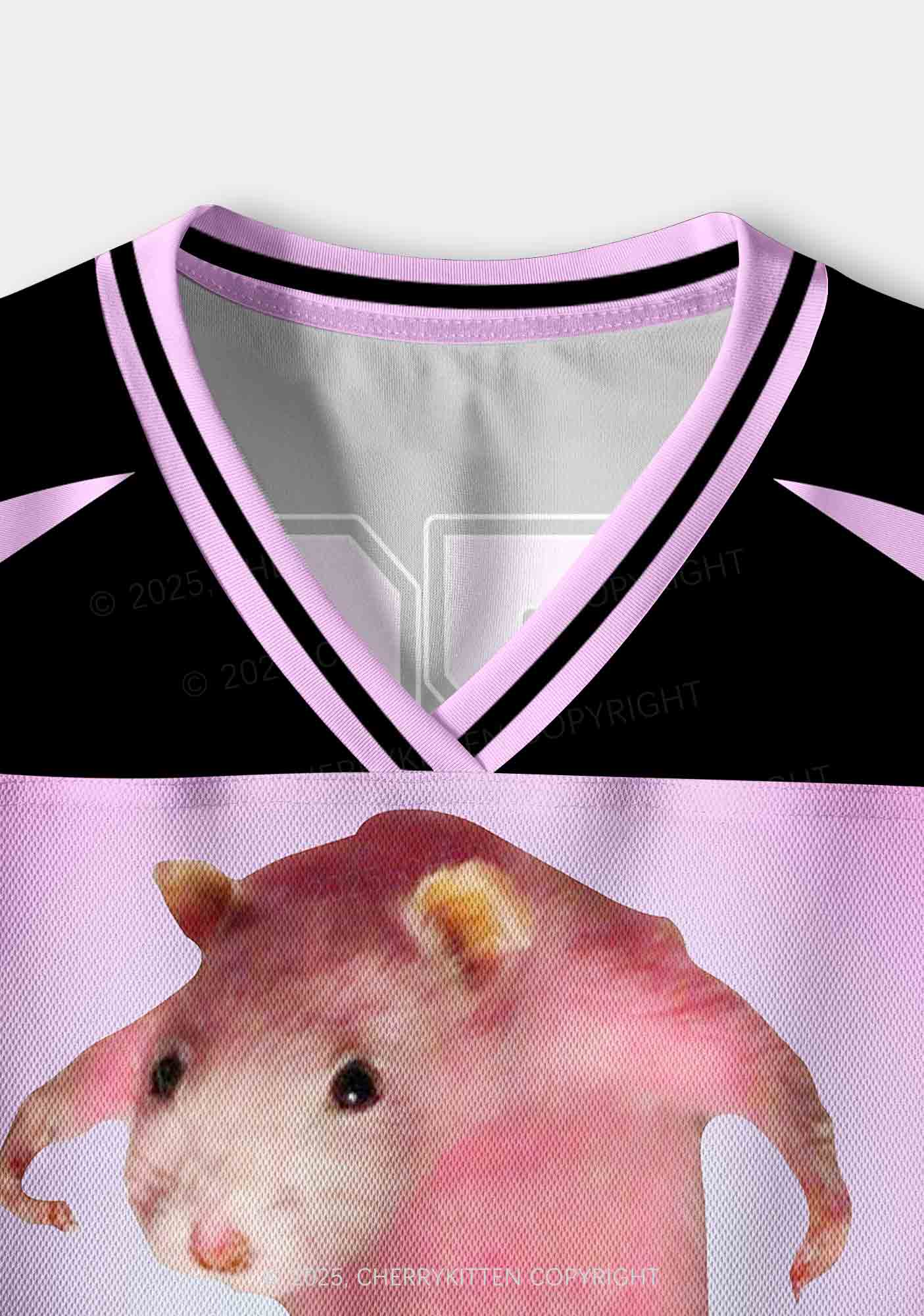 Custom Black Ratz Y2K Crop Sport Jersey Shirts Cherrykitten - Image 4