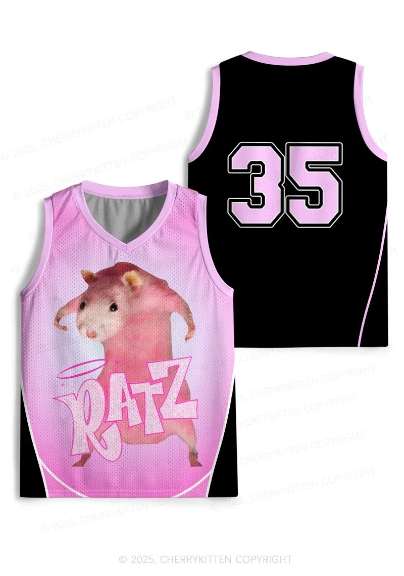 Custom Black Ratz Y2K Sport Jersey Tank Cherrykitten - Image 3
