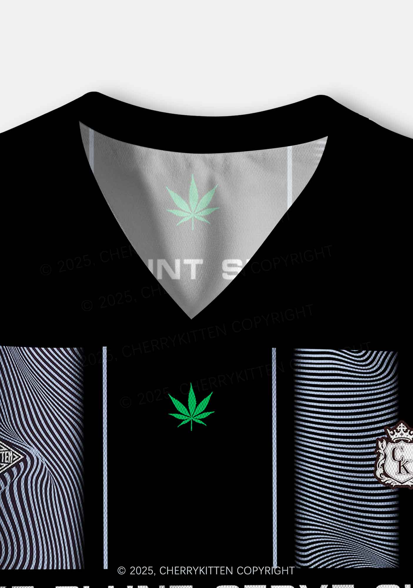 Custom Black Smoke Blunt Y2K Crop Sport Jersey Shirts Cherrykitten - Image 4
