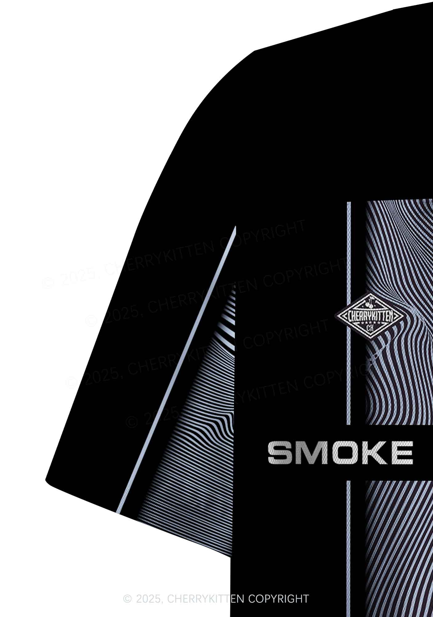 Custom Black Smoke Blunt Y2K Crop Sport Jersey Shirts Cherrykitten - Image 6