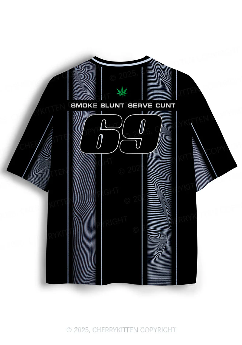 Custom Black Smoke Blunt Y2K Sport Jersey Shirts Cherrykitten - Image 2