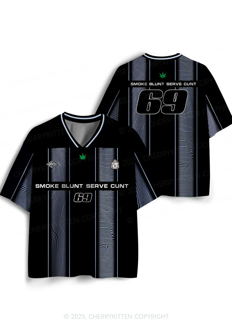 Custom Black Smoke Blunt Y2K Sport Jersey Shirts Cherrykitten - Image 4