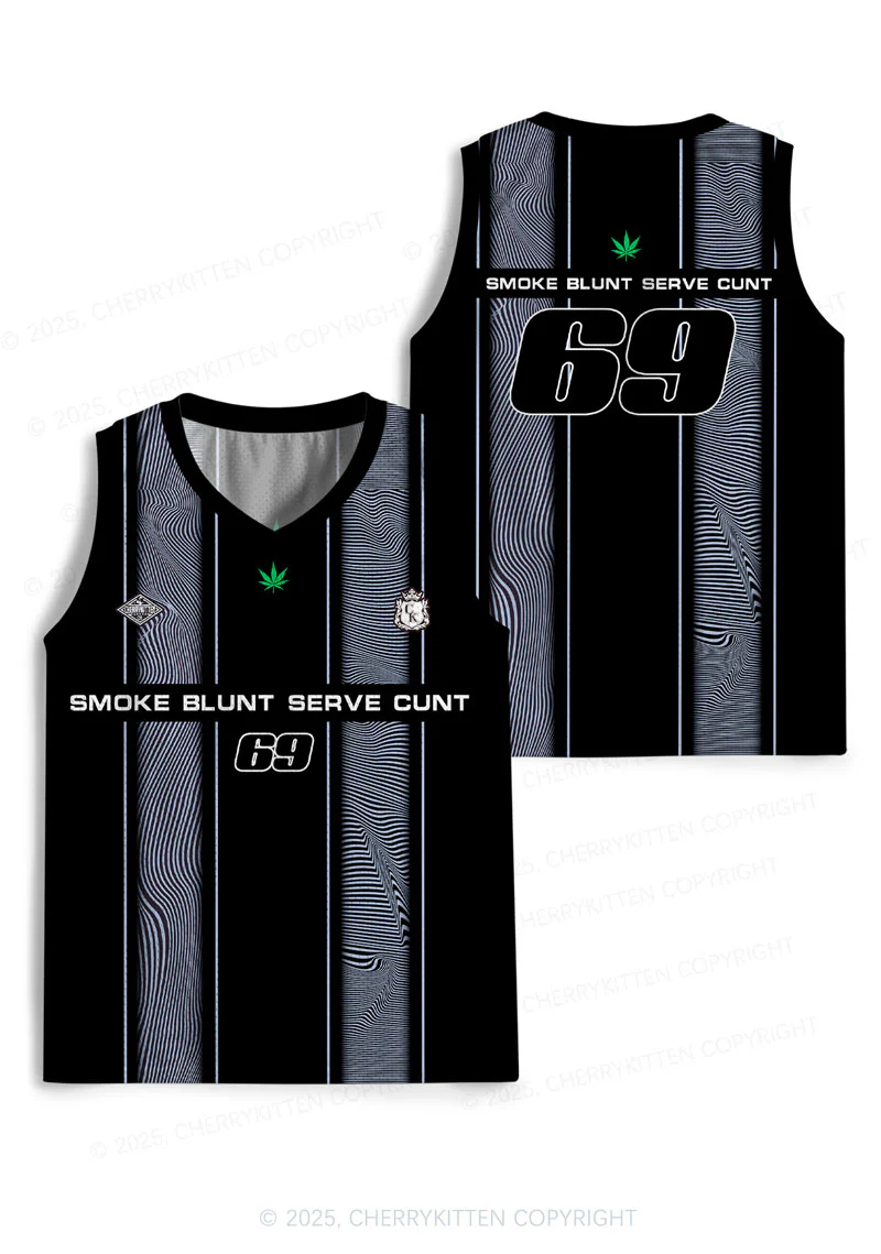 Custom Black Smoke Blunt Y2K Sport Jersey Tank Cherrykitten - Image 4