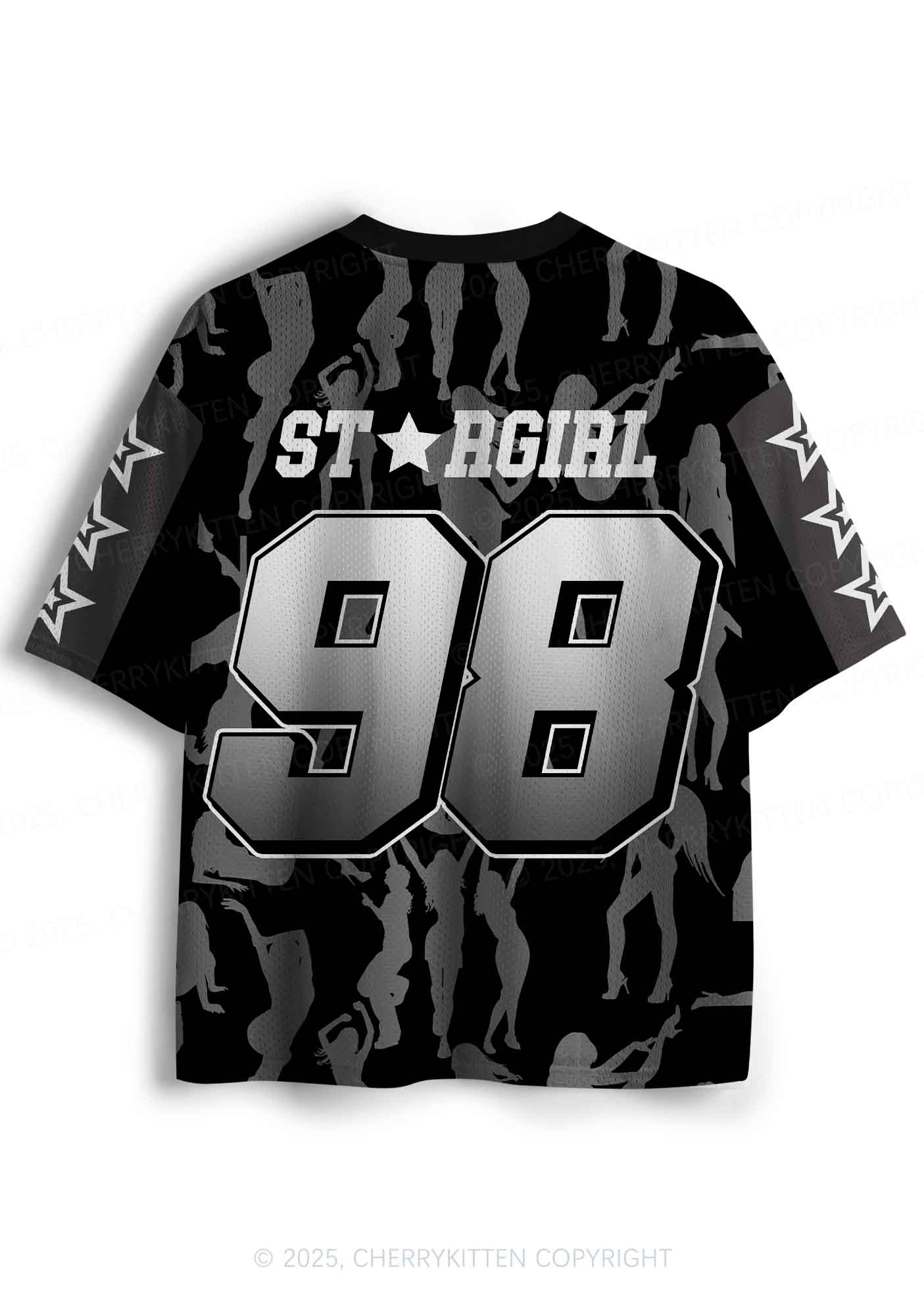 Custom Black Star Girl Y2K Sport Jersey Shirts Cherrykitten - Image 2