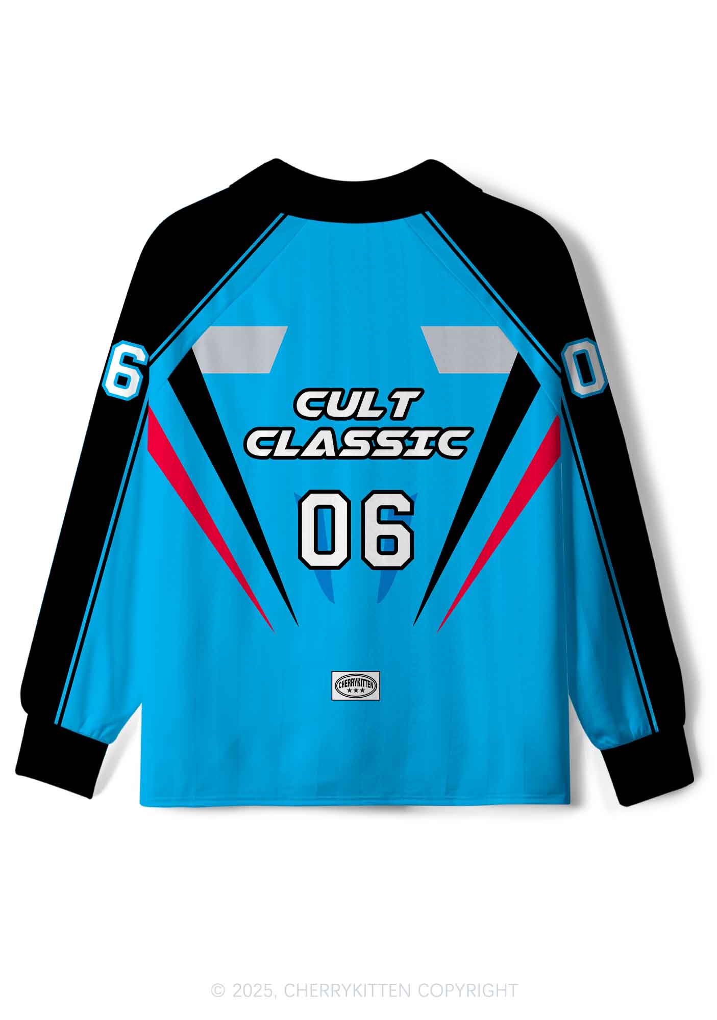 Custom Blue Cult Classic Y2K Long Sleeve Sport Jersey Shirts Cherrykitten - Image 2
