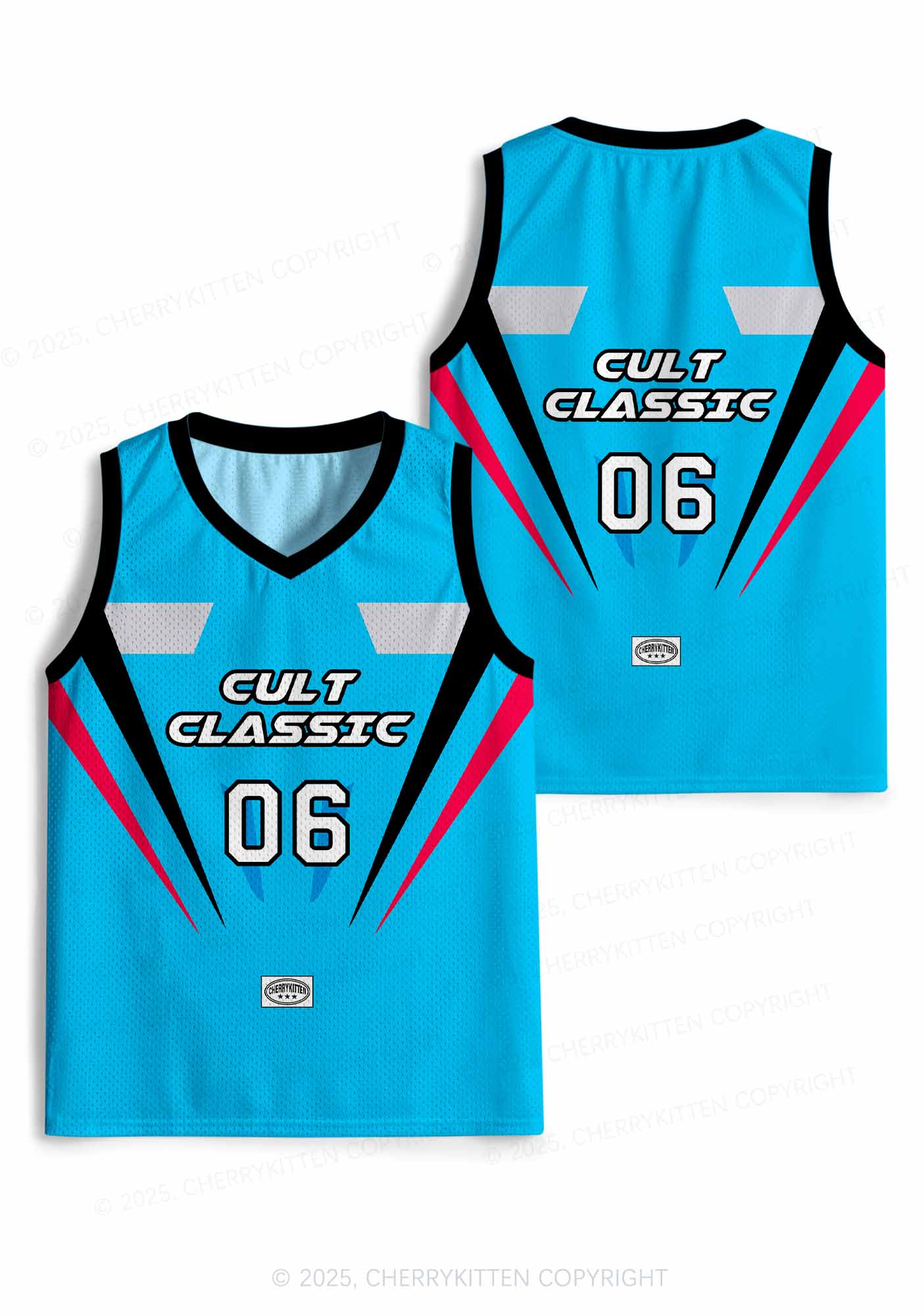 Custom Blue Cult Classic Y2K Sport Jersey Tank Cherrykitten - Image 3