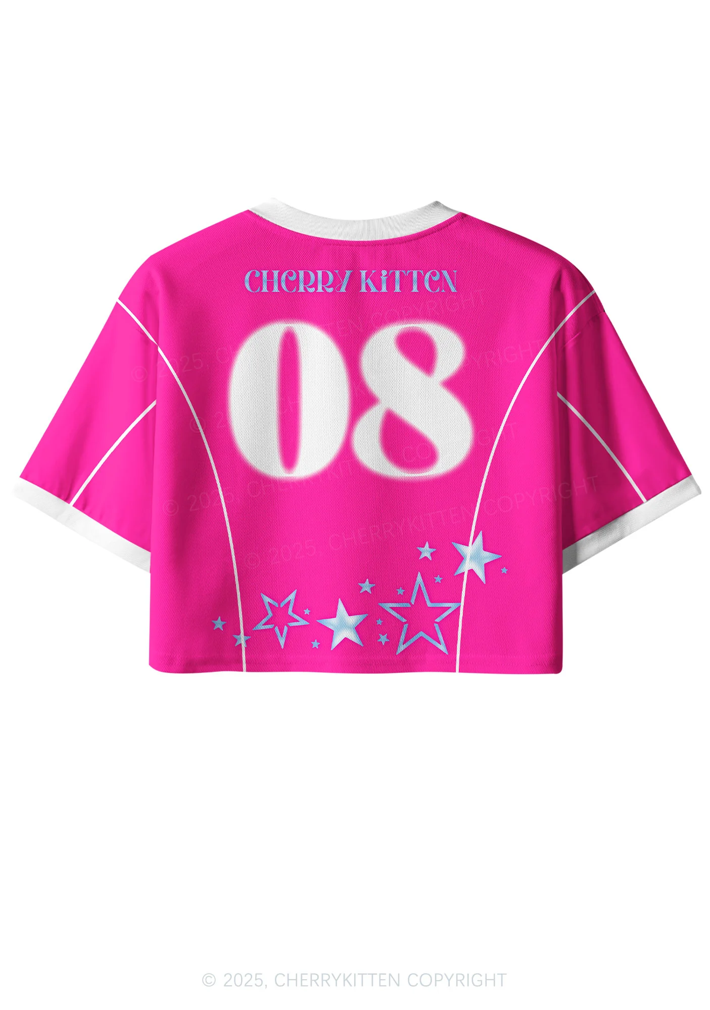 Custom Blue Cxxt Y2K Crop Sport Jersey Shirts Cherrykitten - Image 2