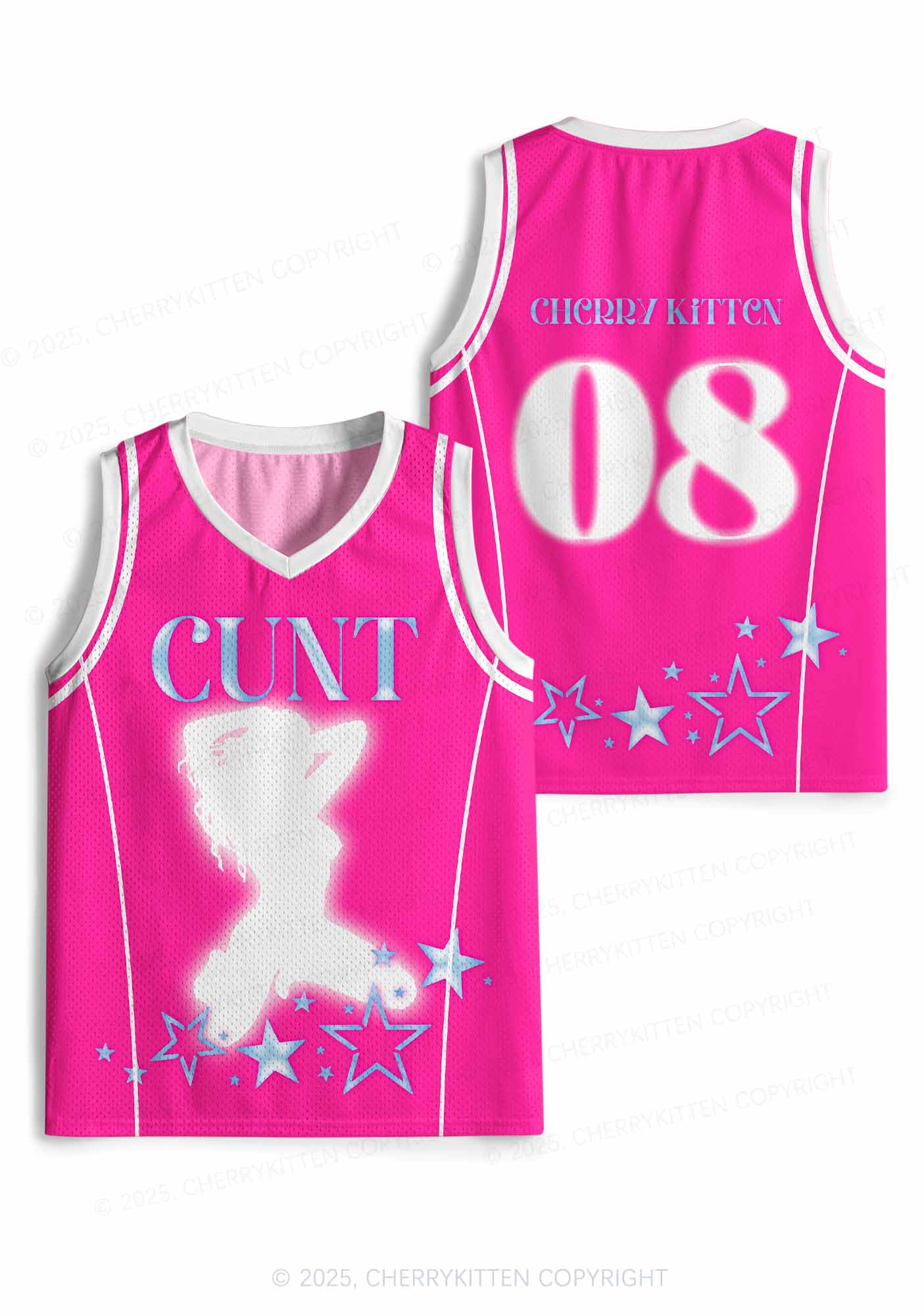 Custom Blue Cxxt Y2K Sport Jersey Tank Cherrykitten - Image 3