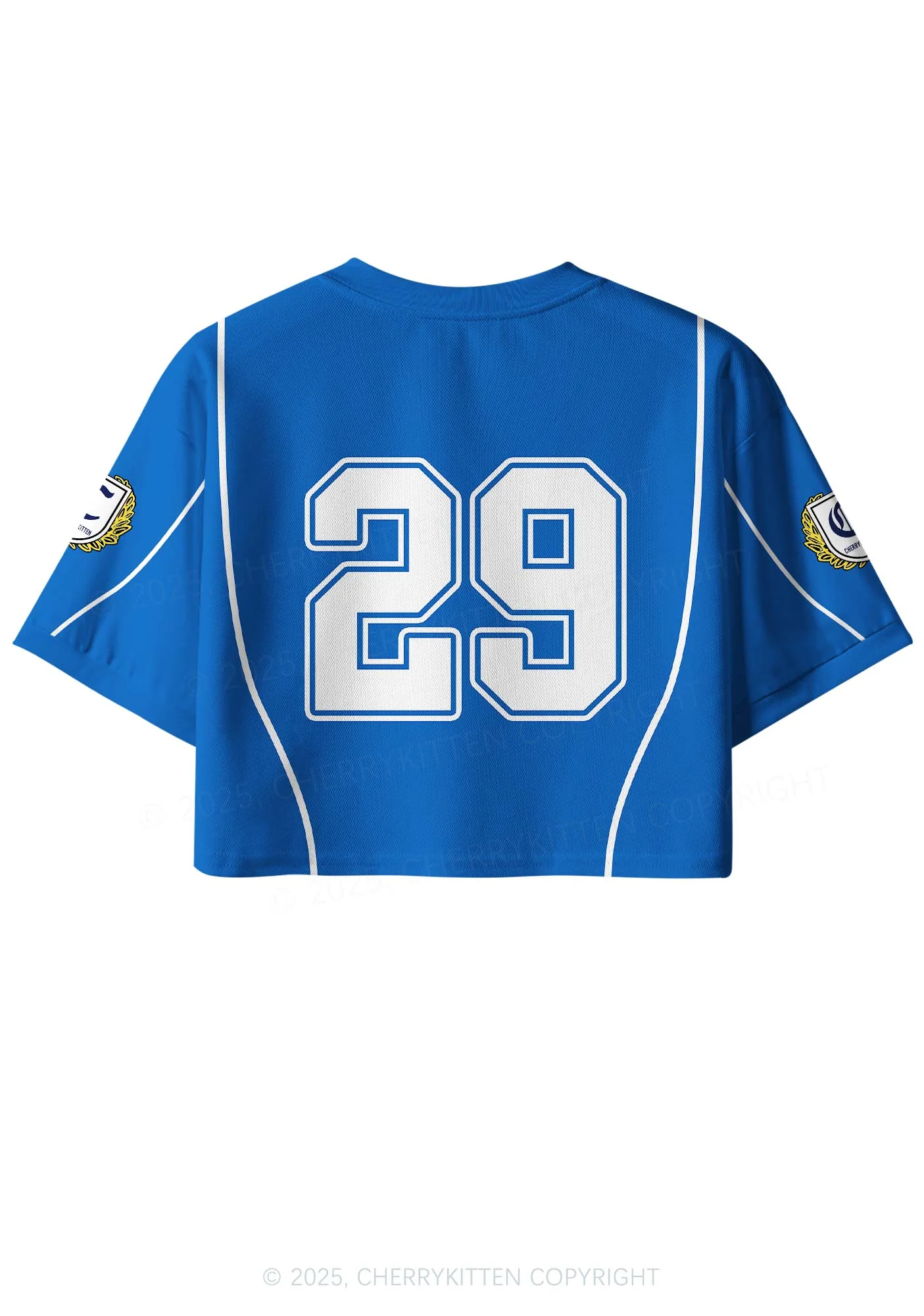 Custom Blue Dont Play Techno Y2K Crop Sport Jersey Shirts Cherrykitten - Image 2