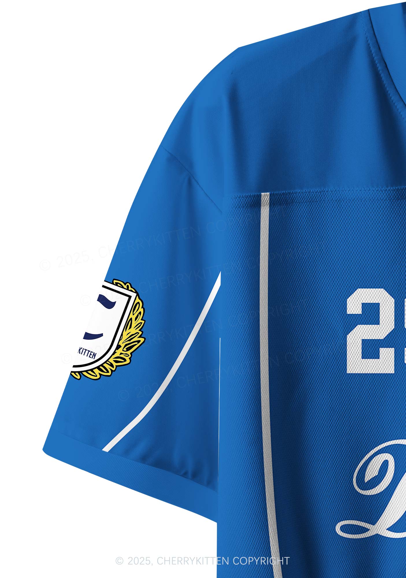 Custom Blue Dont Play Techno Y2K Crop Sport Jersey Shirts Cherrykitten - Image 4