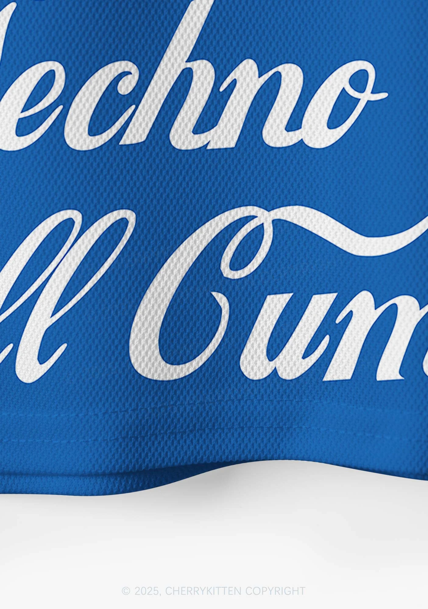 Custom Blue Dont Play Techno Y2K Crop Sport Jersey Shirts Cherrykitten - Image 5