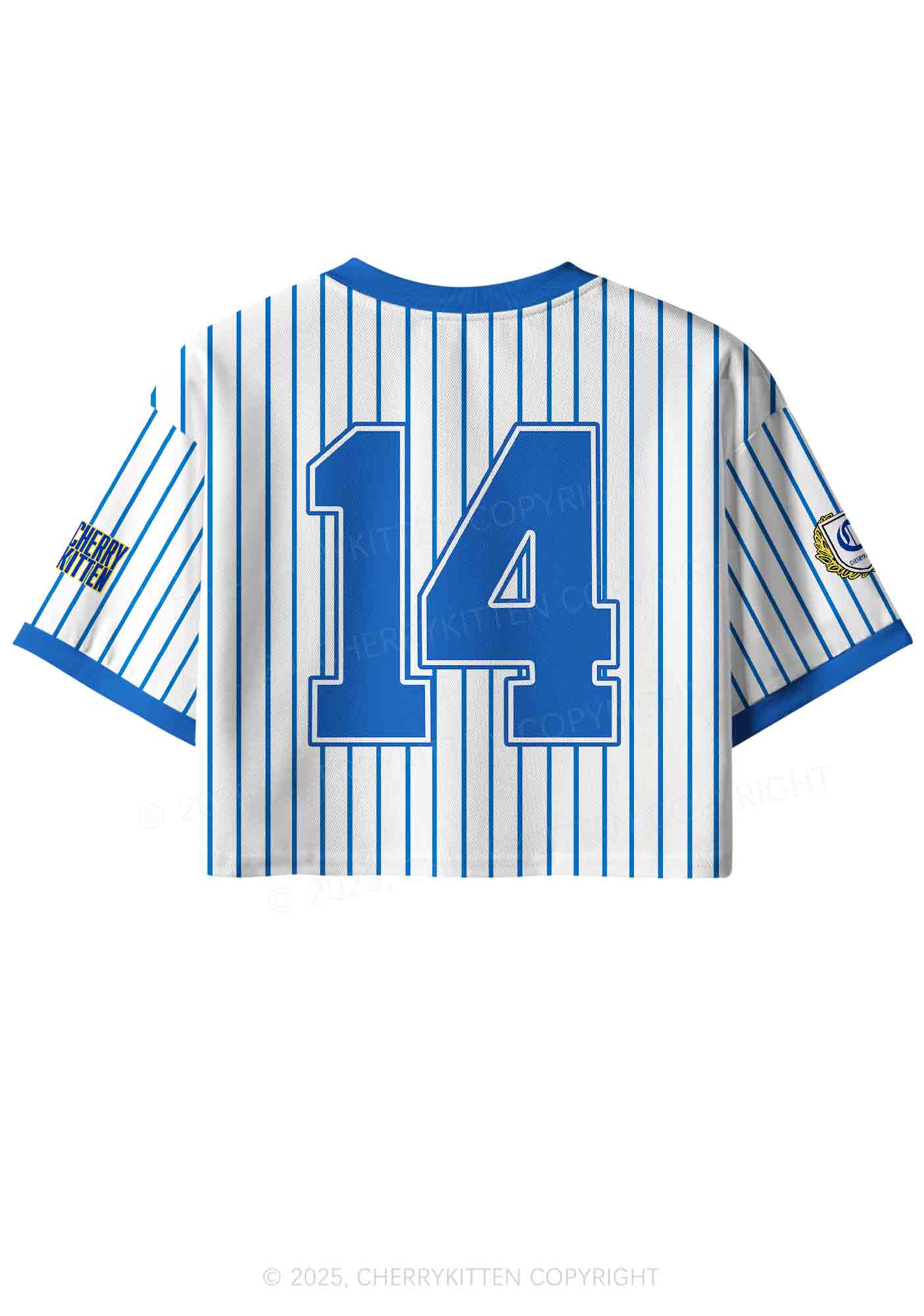 Custom Blue Faggot Pride Y2K Crop Sport Jersey Shirts Cherrykitten - Image 2