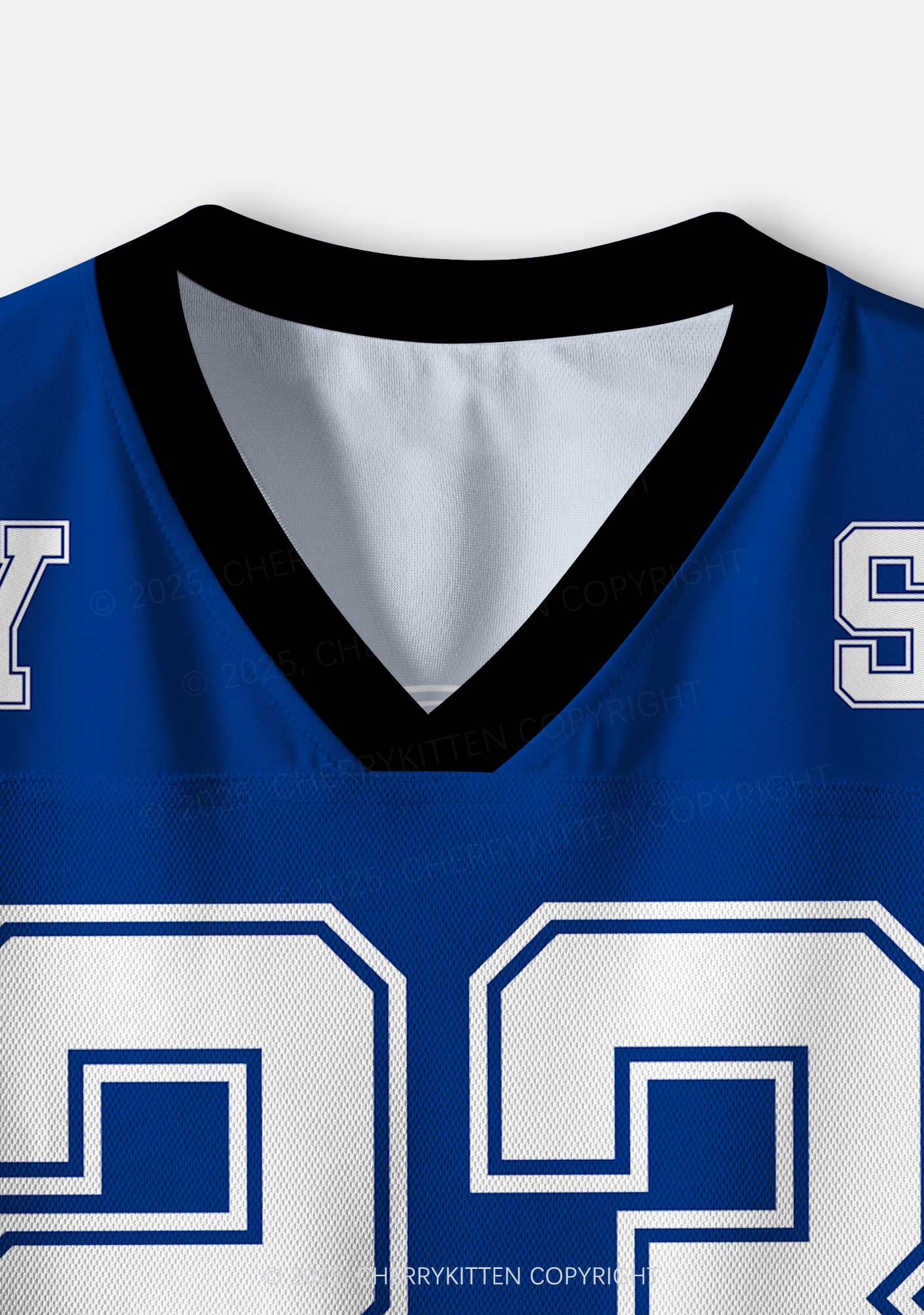 Custom Blue Gay Son Pride Y2K Crop Sport Jersey Shirts Cherrykitten - Image 4
