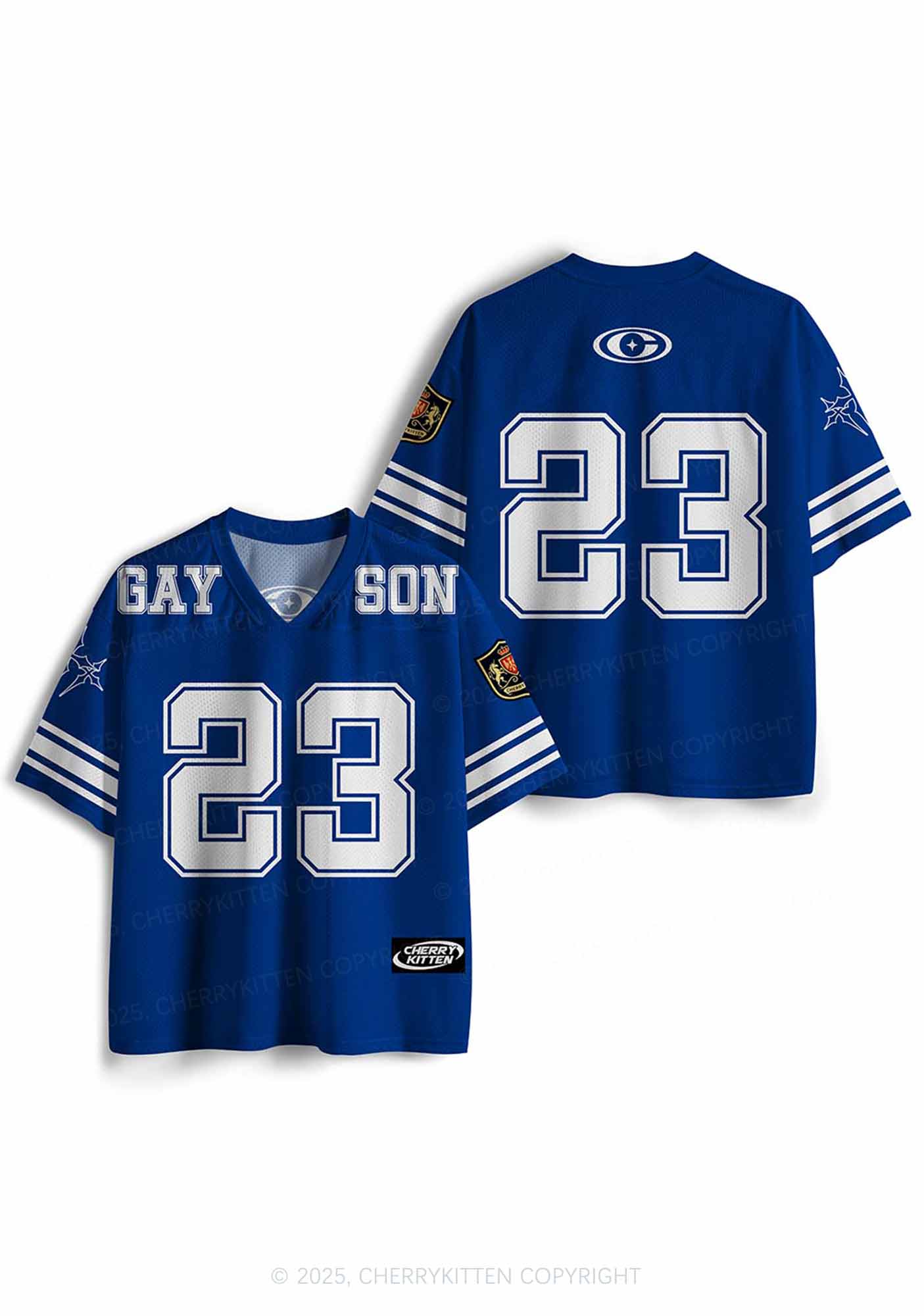 Custom Blue Gay Son Pride Y2K Sport Jersey Shirts Cherrykitten - Image 3