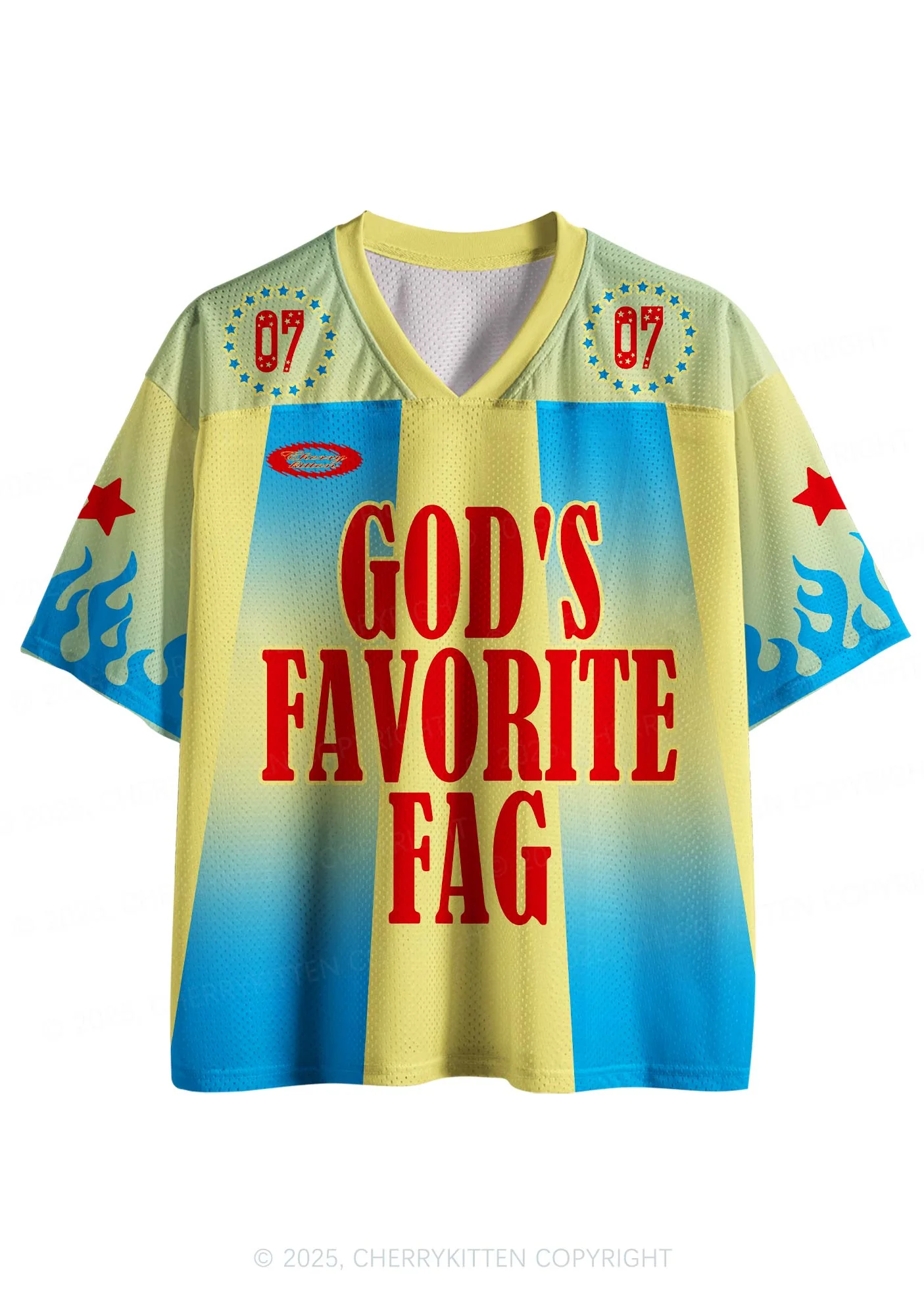 Custom Blue Gods Favorite Fag Pride Y2K Sport Jersey Shirts Cherrykitten - Image 2