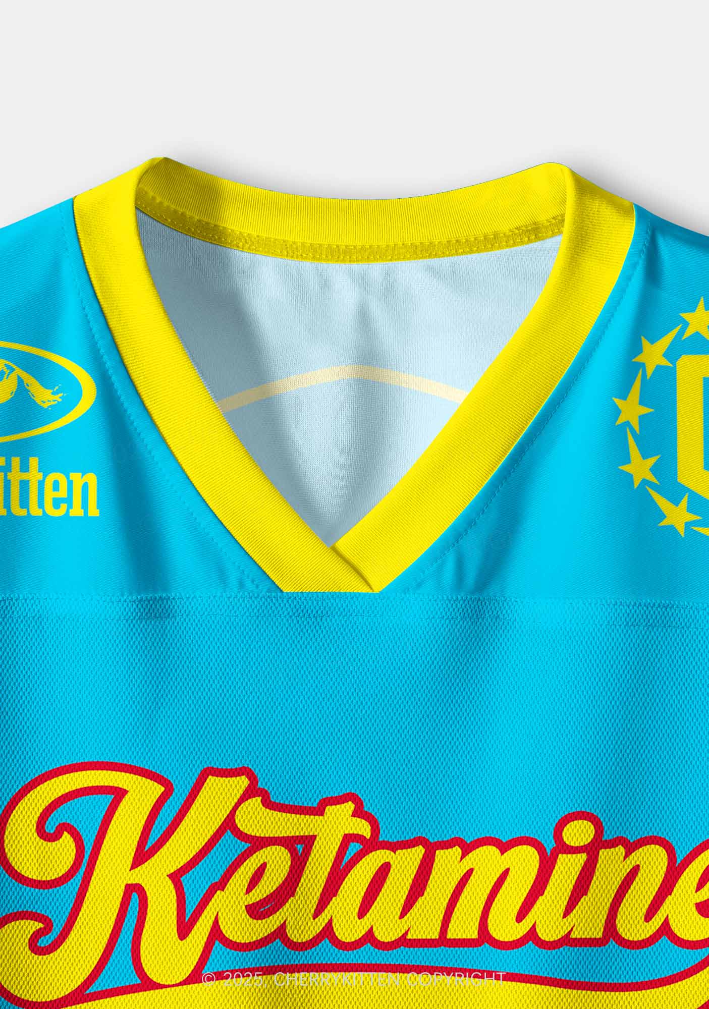 Custom Blue Ketamxxe Y2K Crop Sport Jersey Shirts Cherrykitten - Image 4