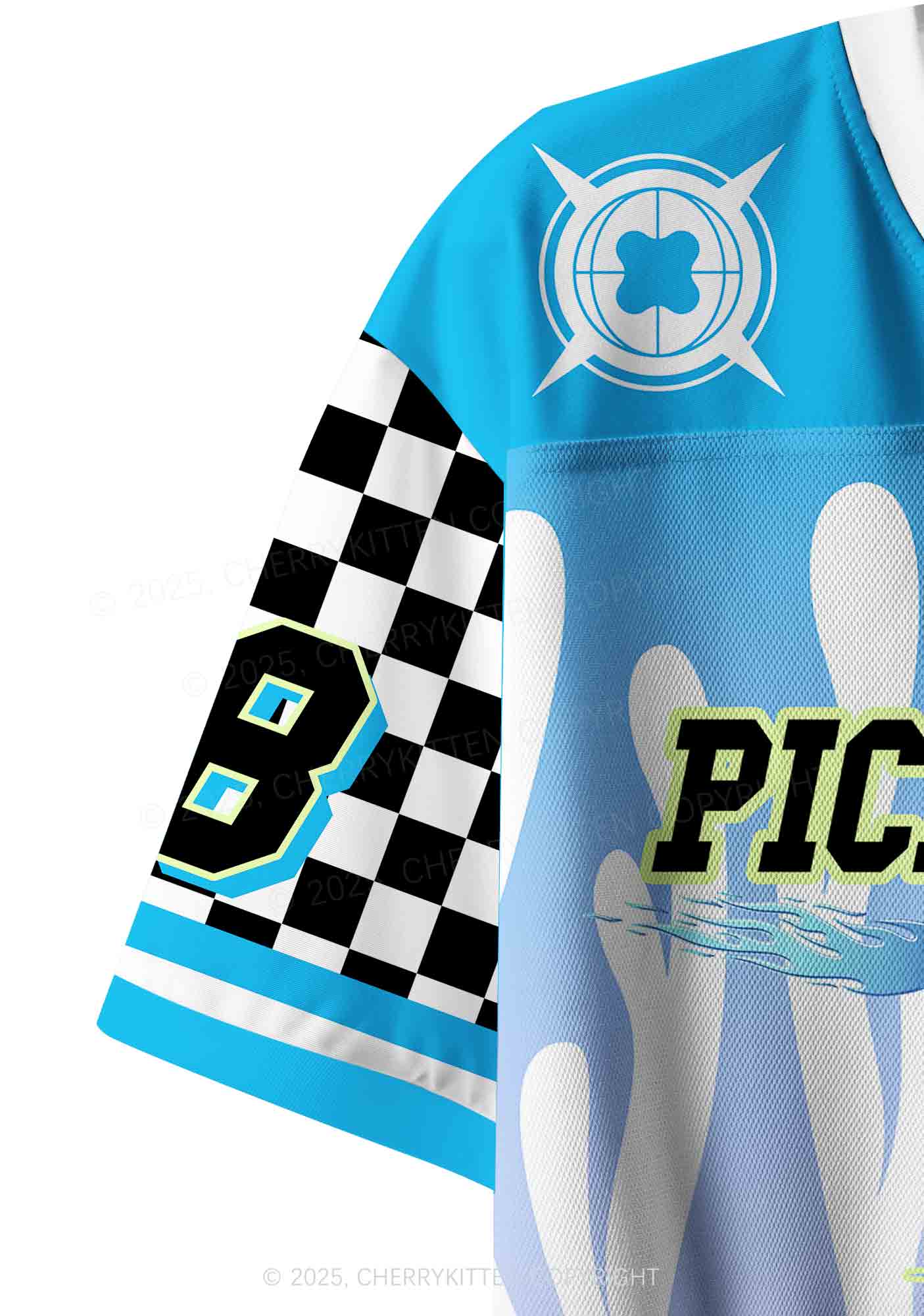 Custom Blue Pickle Slxt Y2K Crop Sport Jersey Shirts Cherrykitten - Image 6