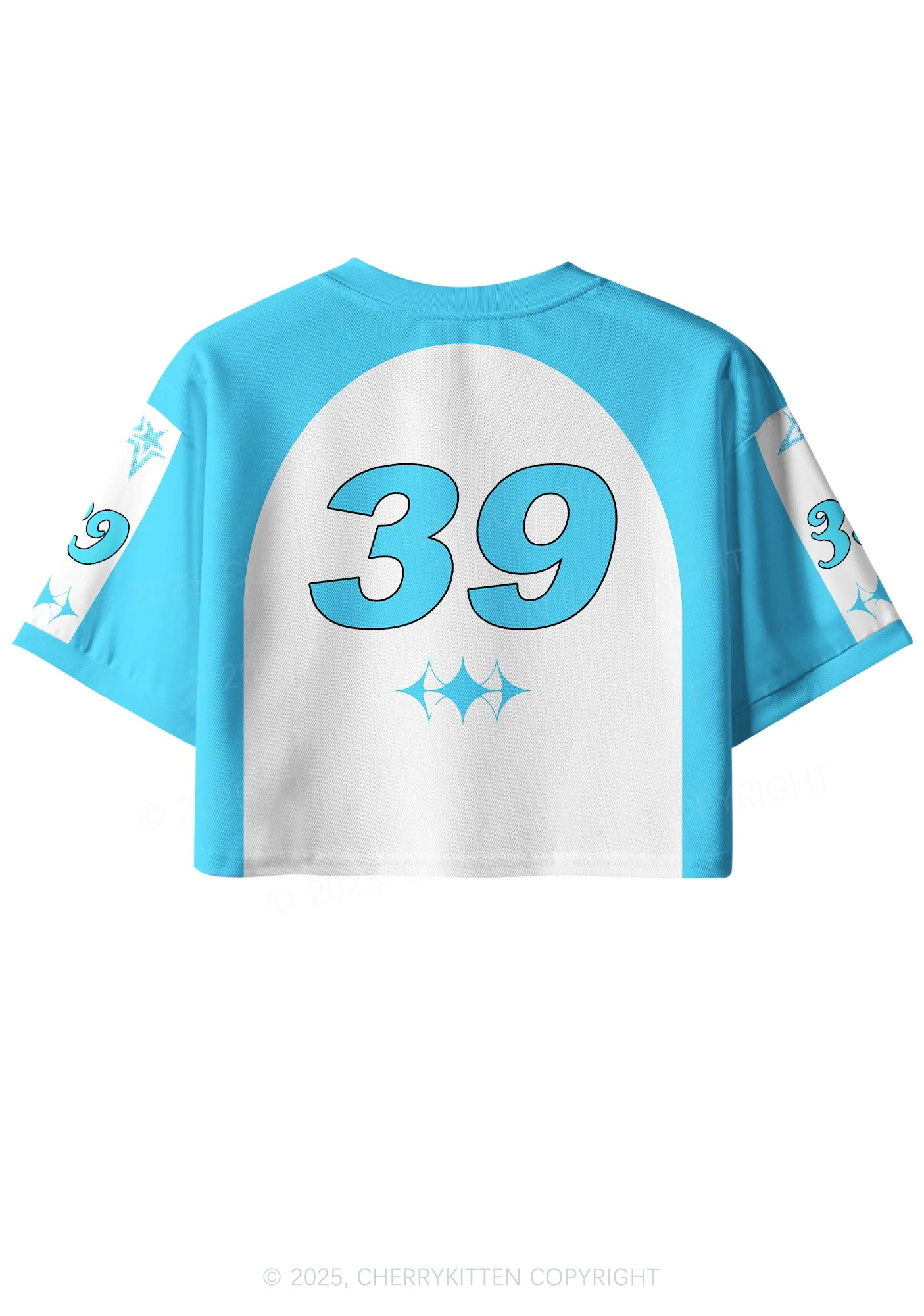 Custom Blue Rizz Em Tism Y2K Crop Sport Jersey Shirts Cherrykitten - Image 2