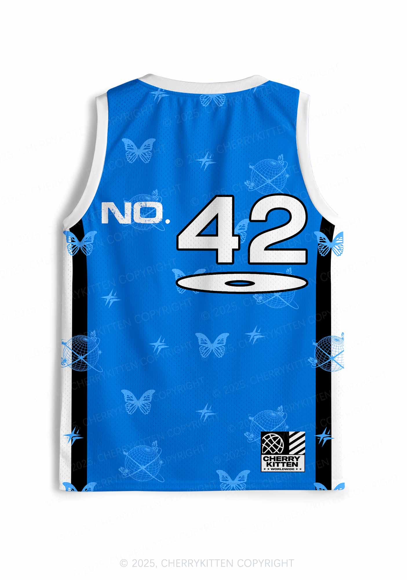 Custom Blue Techno Girls Y2K Sport Jersey Tank Cherrykitten - Image 3