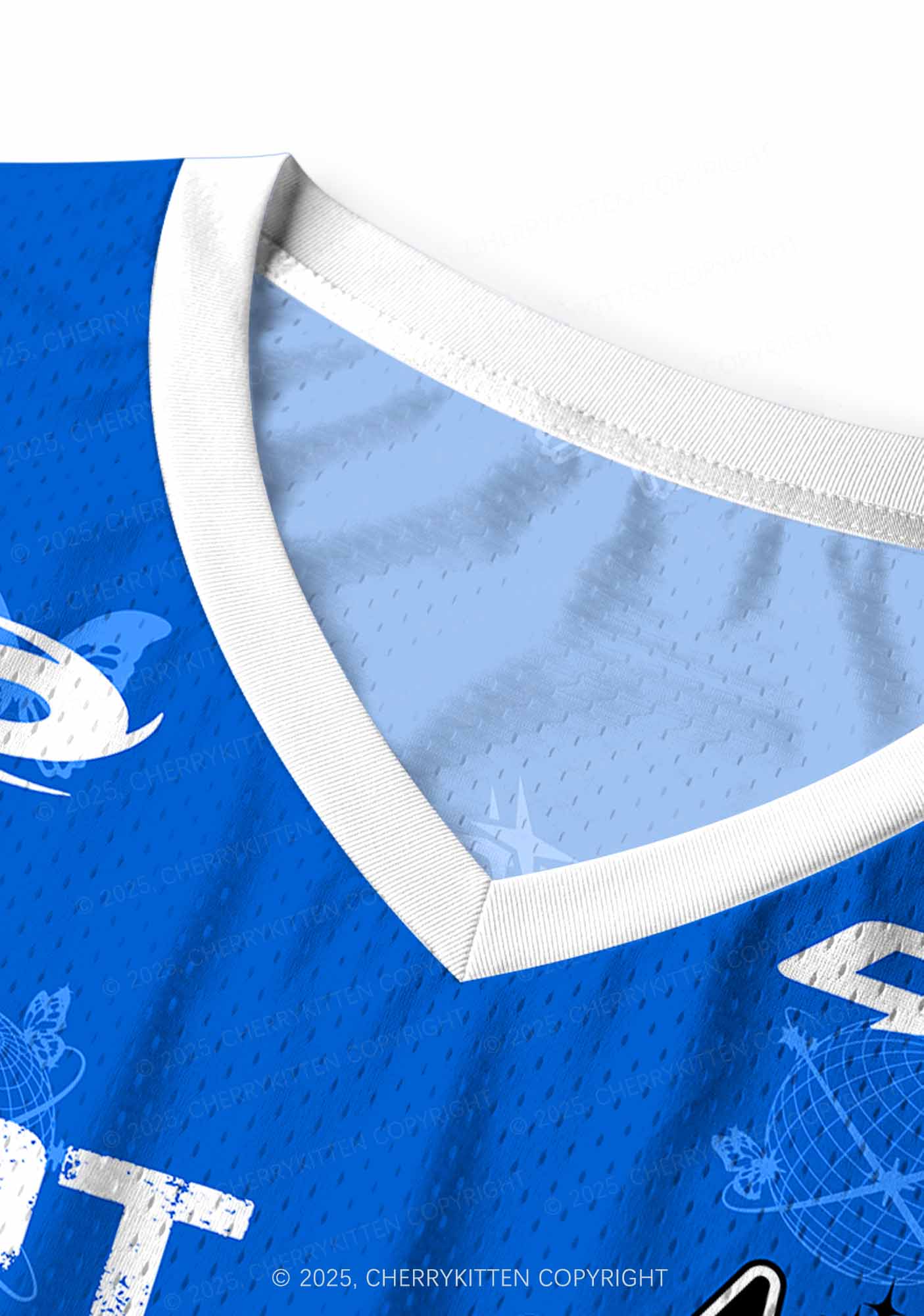 Custom Blue Techno Girls Y2K Sport Jersey Tank Cherrykitten - Image 5