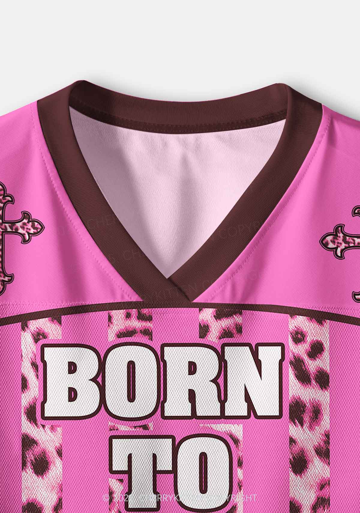 Custom Born To Yap Y2K Crop Sport Jersey Shirts Cherrykitten - Image 3