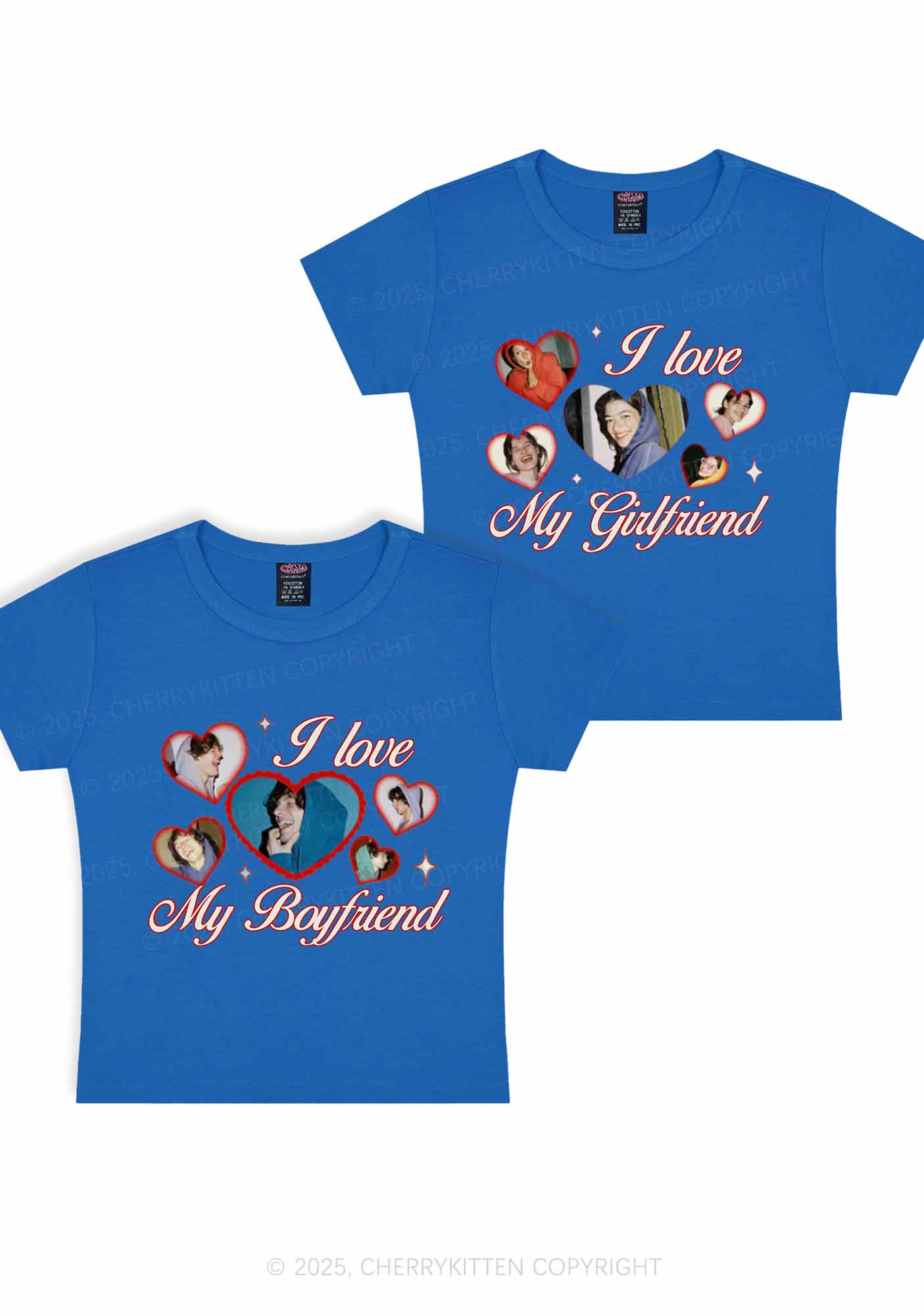 Custom Boyfriend Girlfriend Photos Y2K Valentine's Day Baby Tee Cherrykitten - Image 10