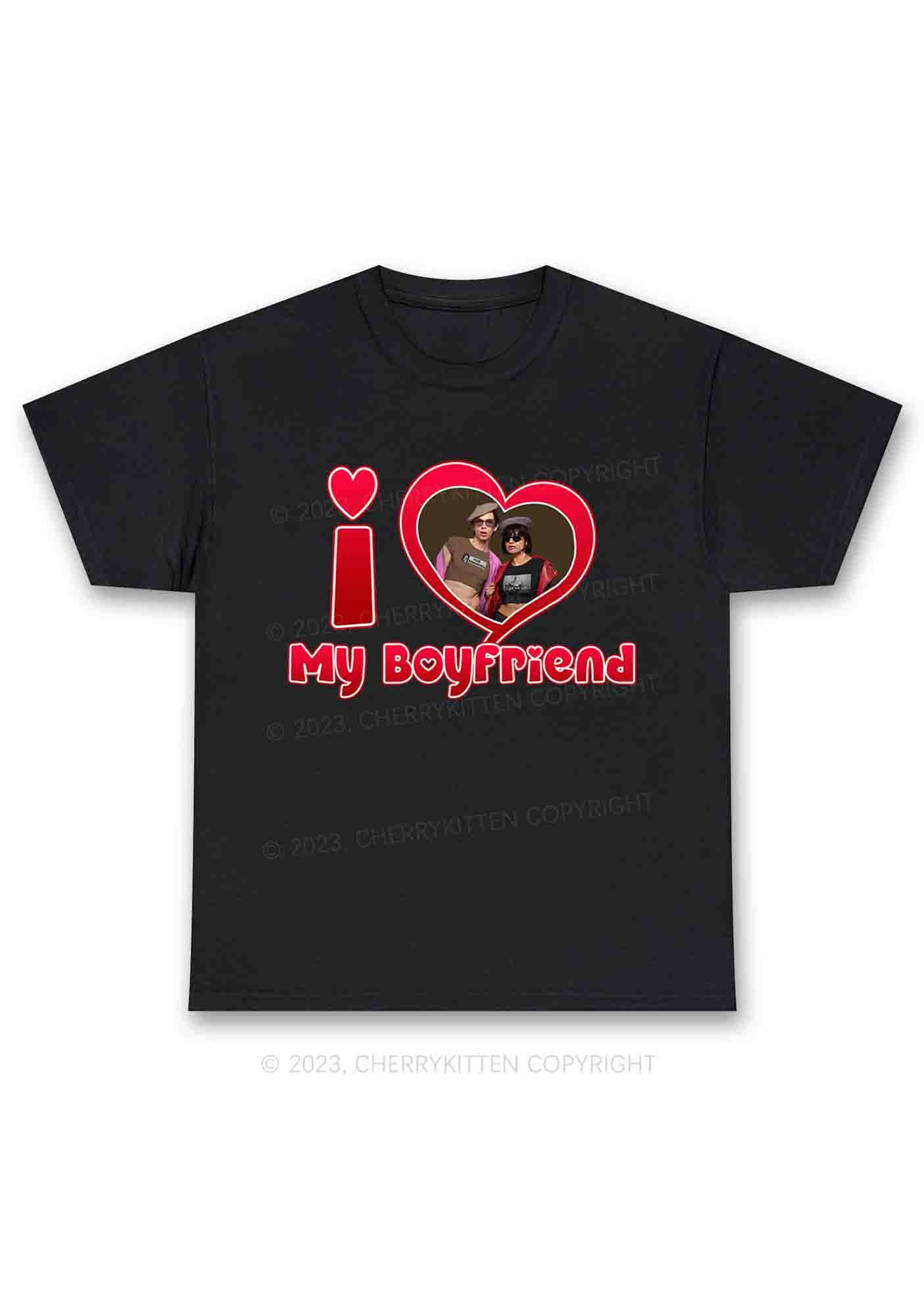 Custom Boyfriend&Girlfriend Red Heart Chunky Shirt - Image 6