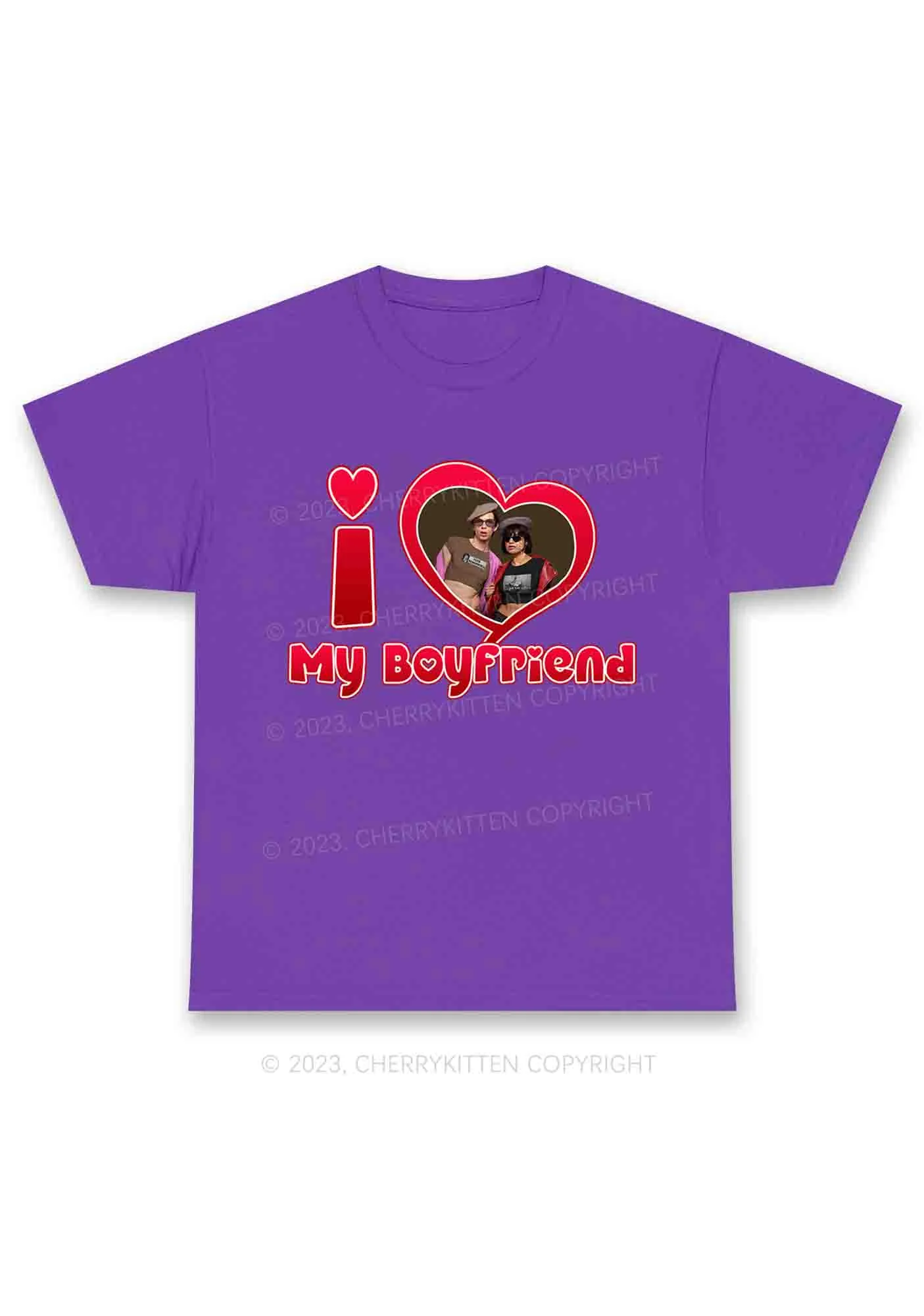 Custom Boyfriend&Girlfriend Red Heart Chunky Shirt - Image 8