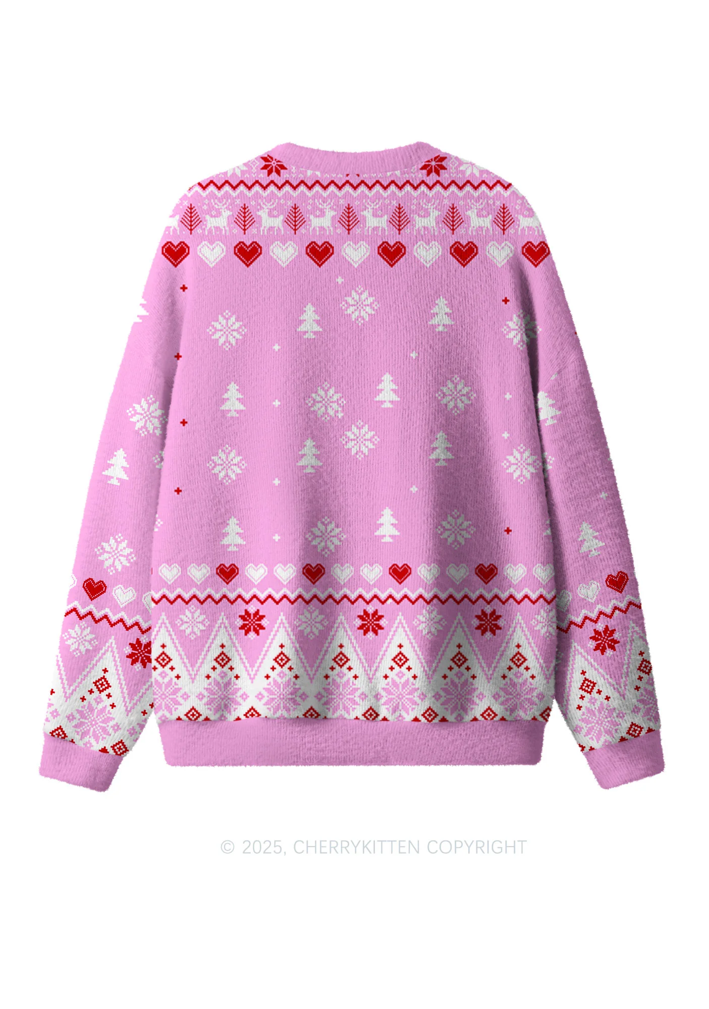 Custom Boyfriend Photos Y2K Christmas Knit Sweatshirt Cherrykitten - Image 2