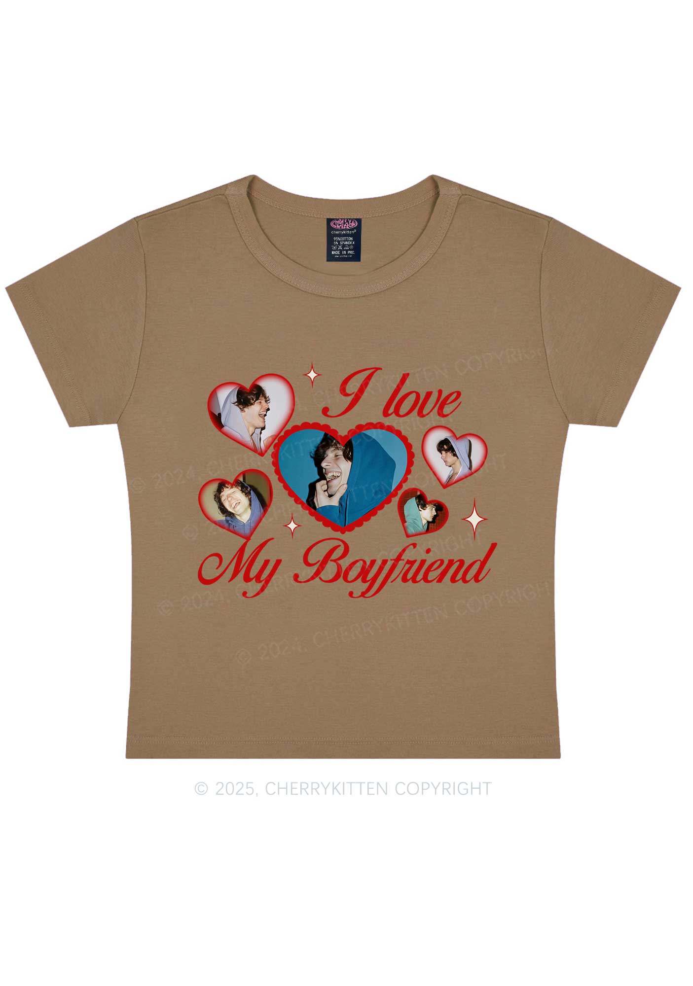 Custom Boyfriend Photos Y2K Valentine's Day Baby Tee Cherrykitten - Image 10