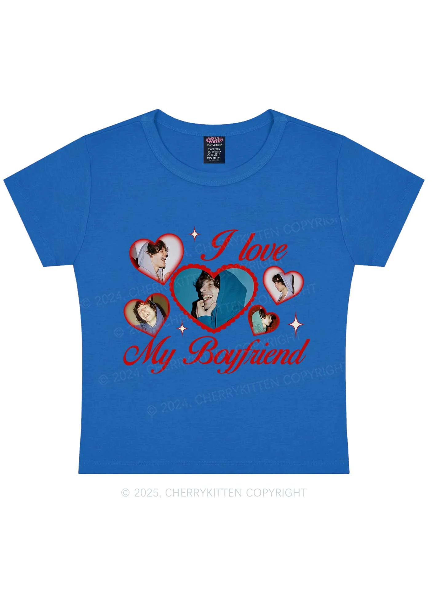 Custom Boyfriend Photos Y2K Valentine's Day Baby Tee Cherrykitten - Image 11