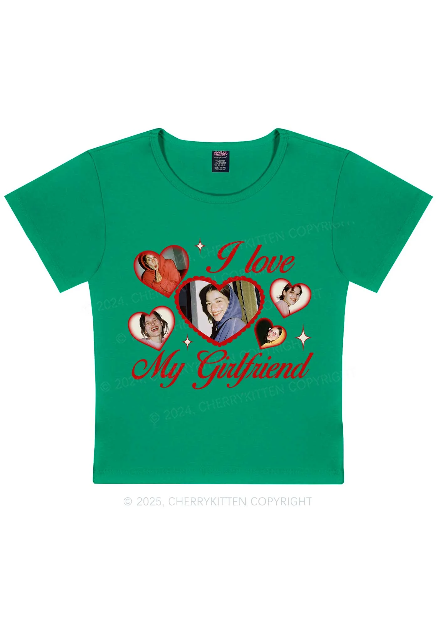 Custom Boyfriend Photos Y2K Valentine's Day Baby Tee Cherrykitten - Image 12