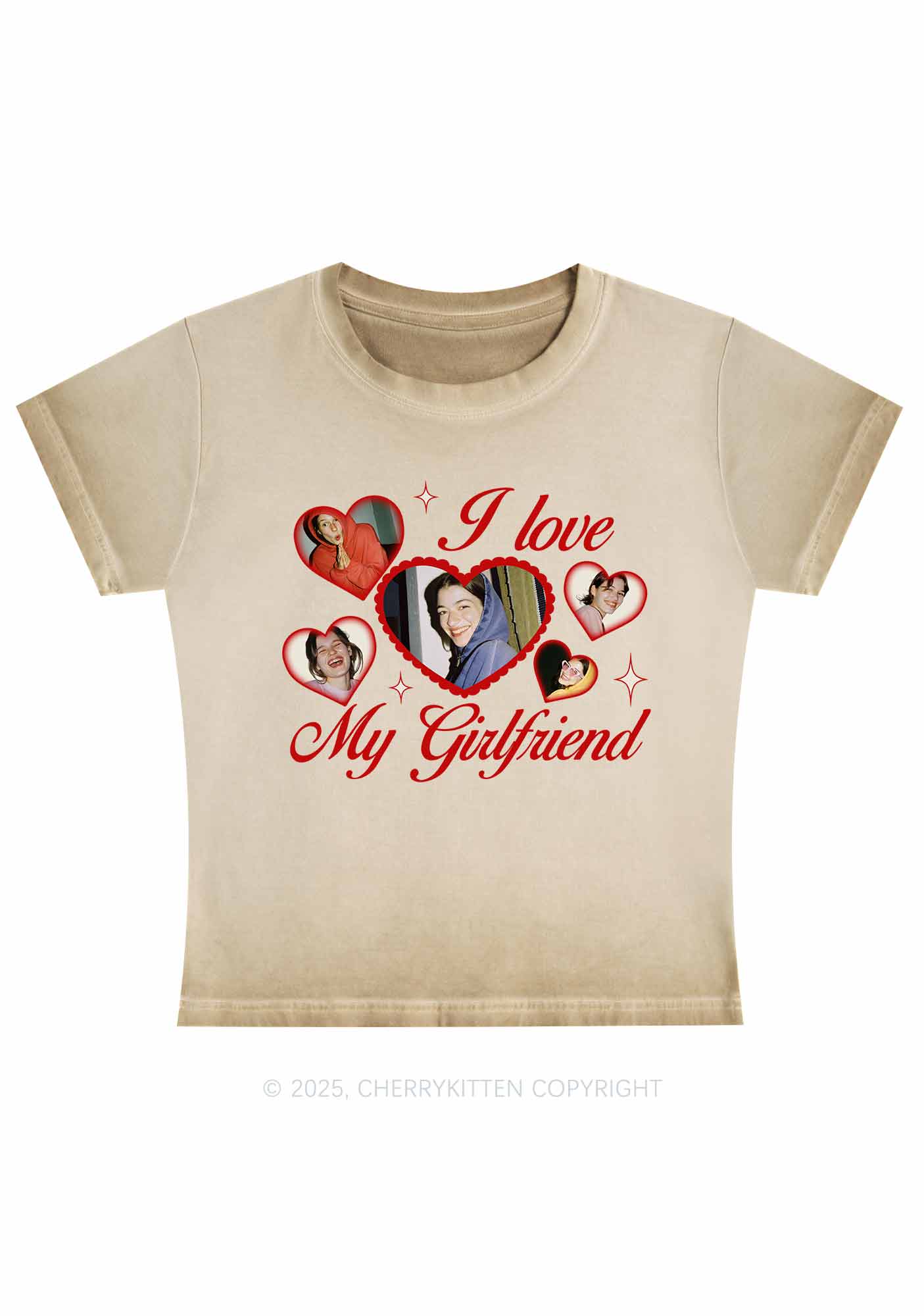 Custom Boyfriend Photos Y2K Vintage Classic Tee Cherrykitten - Image 3