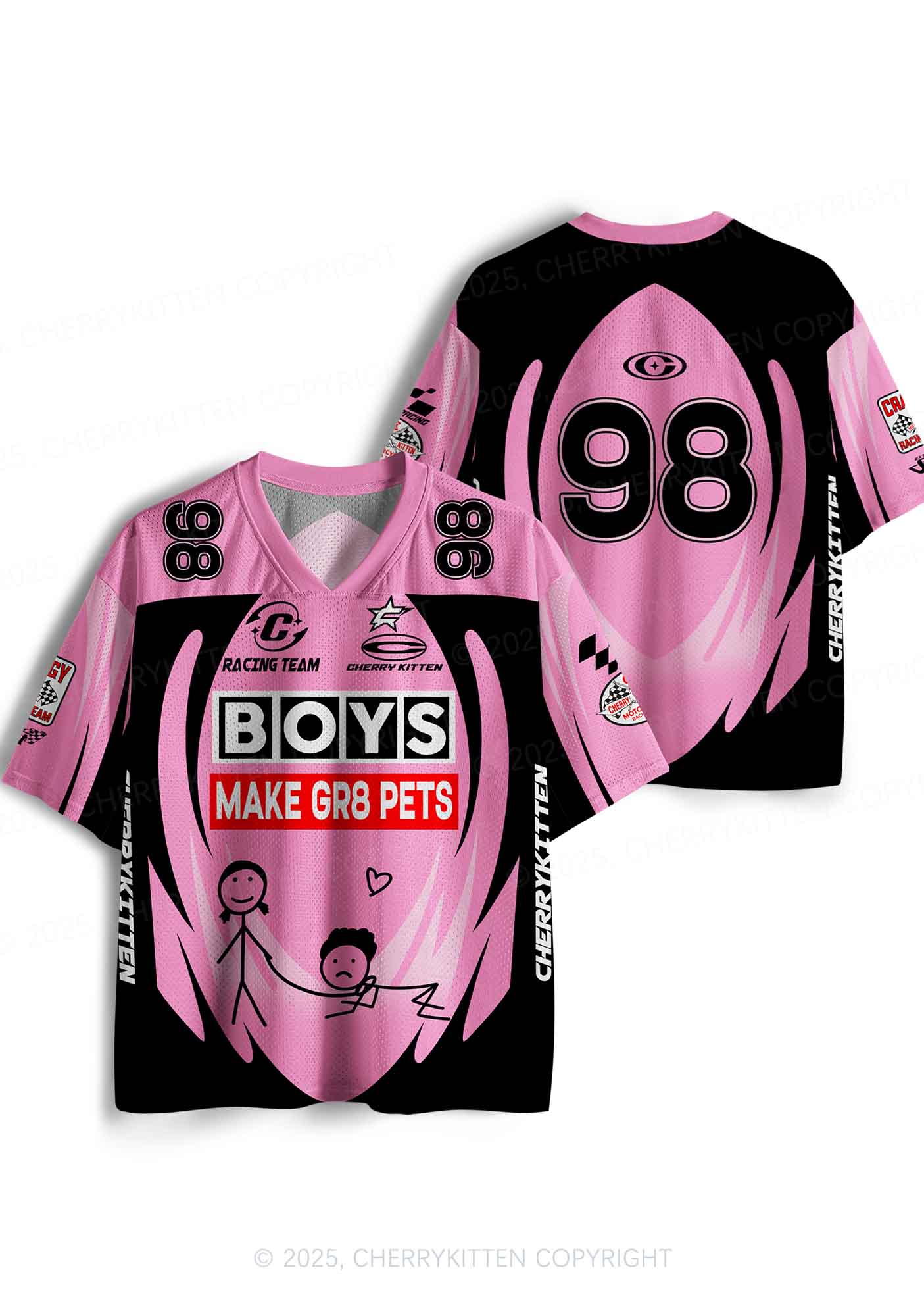 Custom Boys Make Gr8 Pets Y2K Sport Jersey Shirts Cherrykitten - Image 3